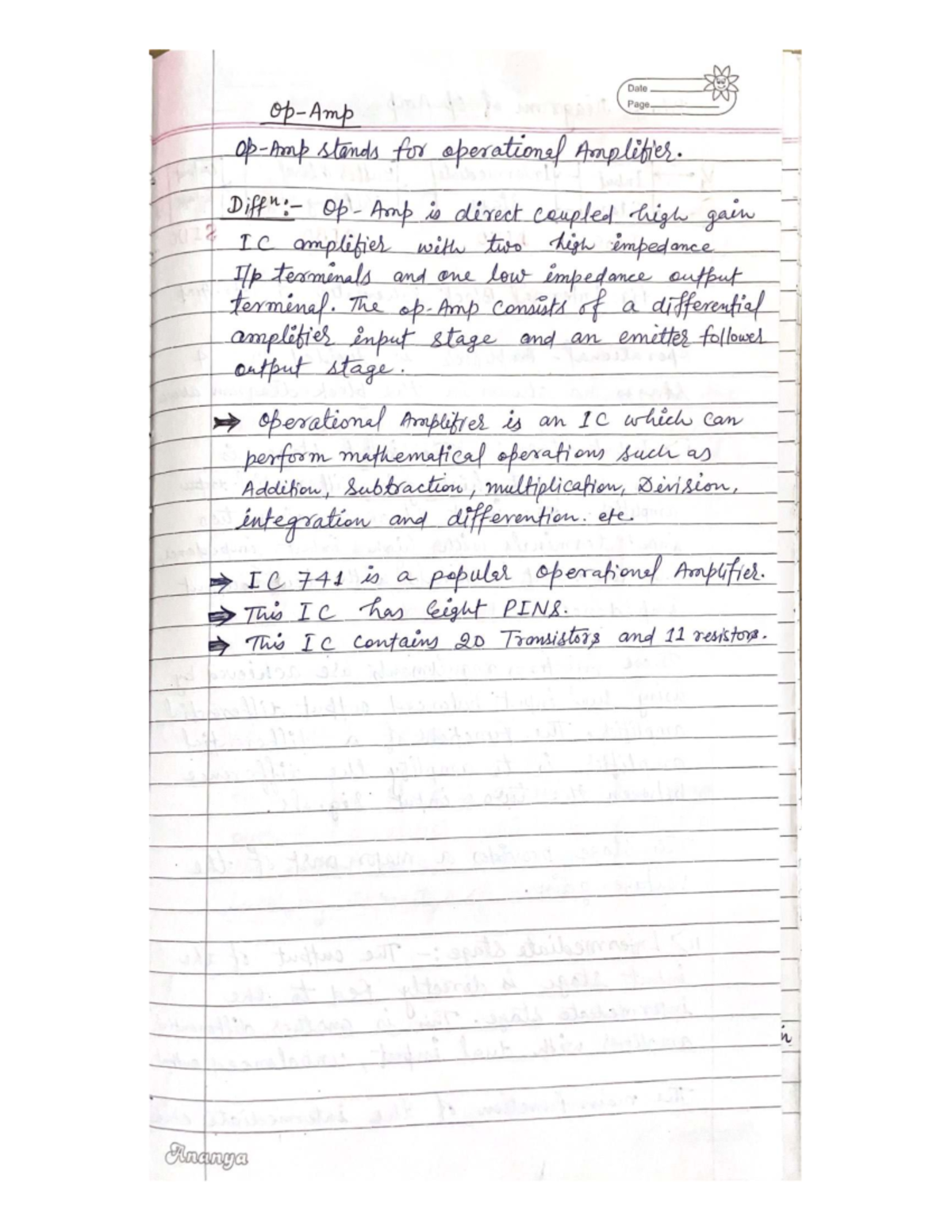 Op-Amp Notes (EE 101): Understanding Operational Amplifiers - Studocu