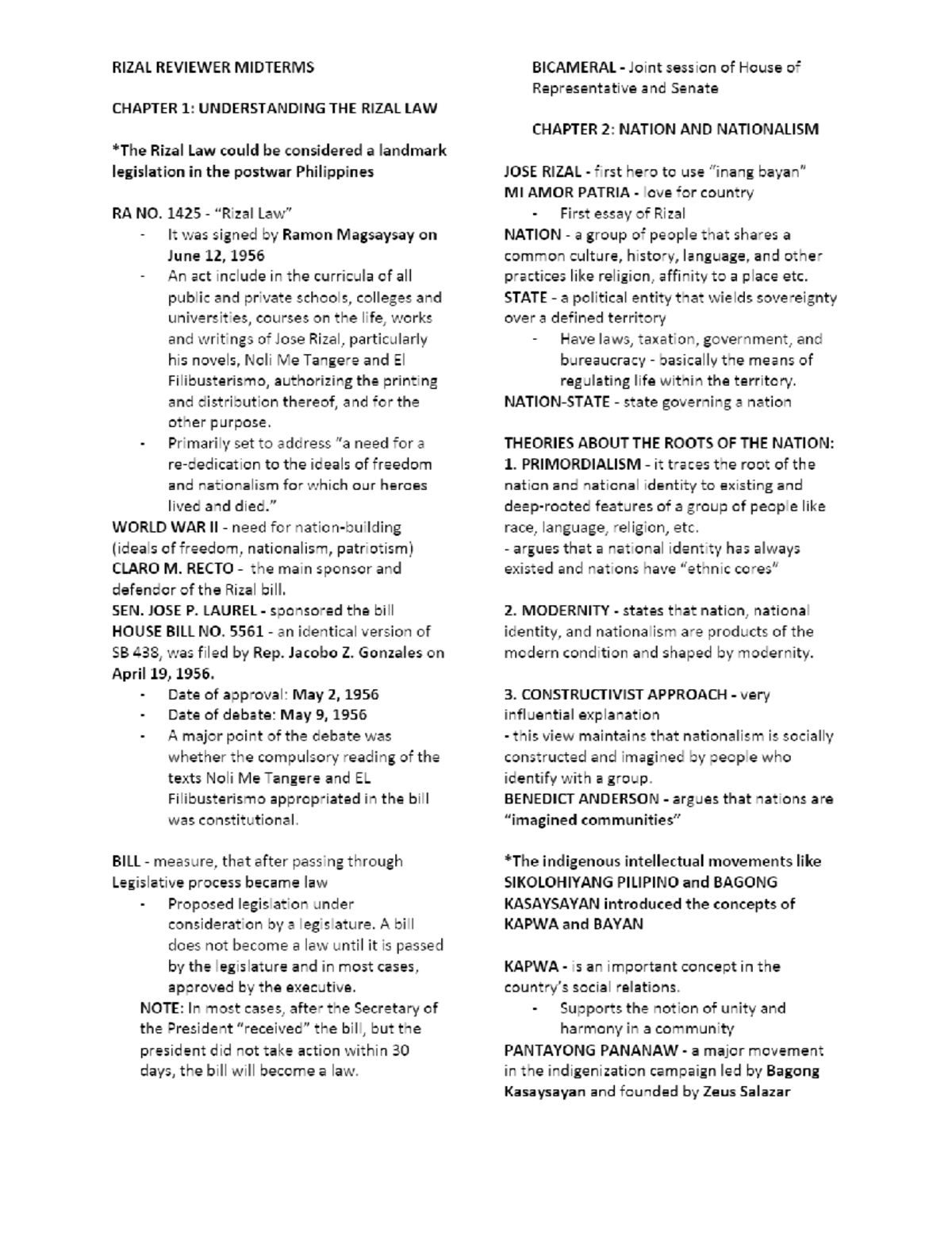 Rizal - Comprehensive Study Guide for Final Exam Prep - Studocu