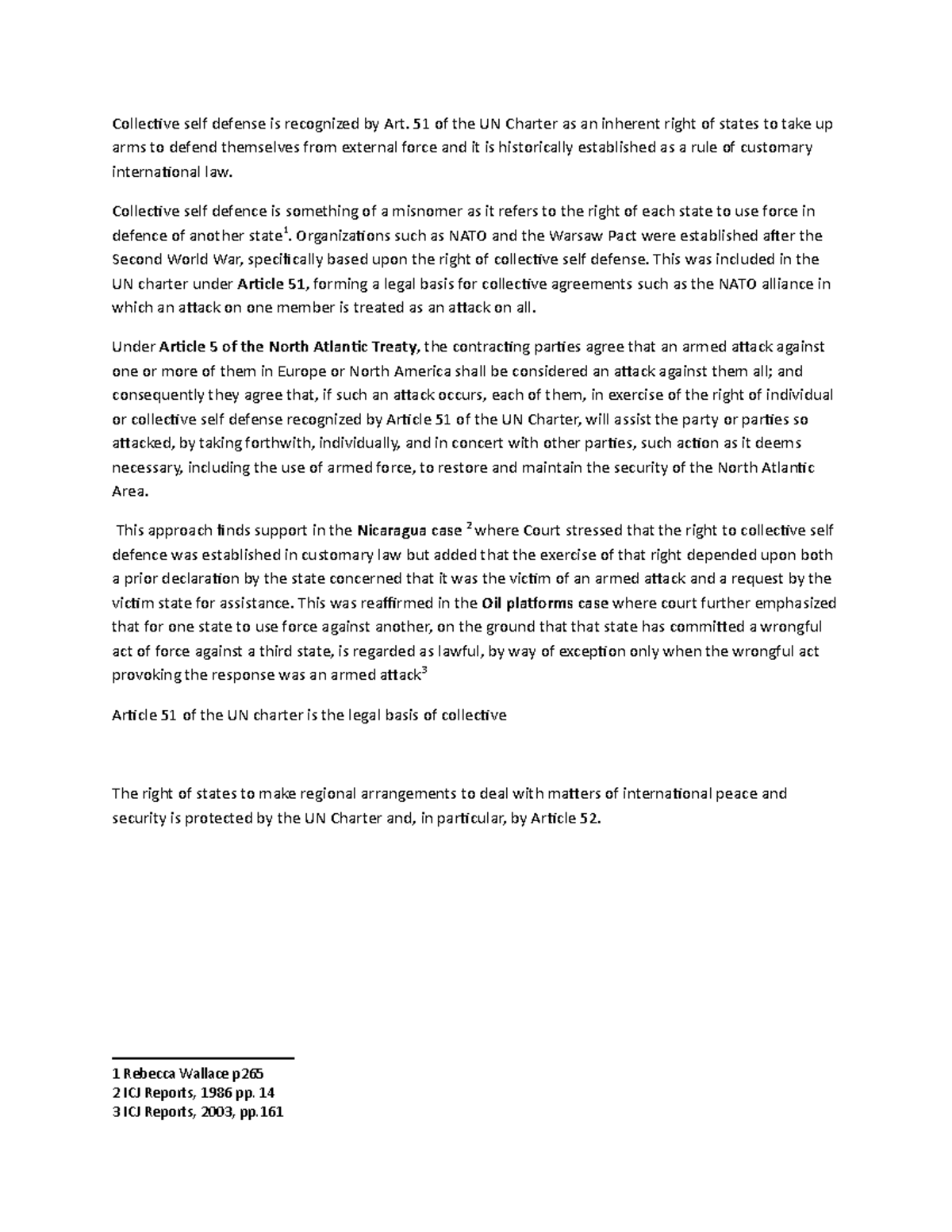 Collective self defense internatinal law - Collective self defense is ...