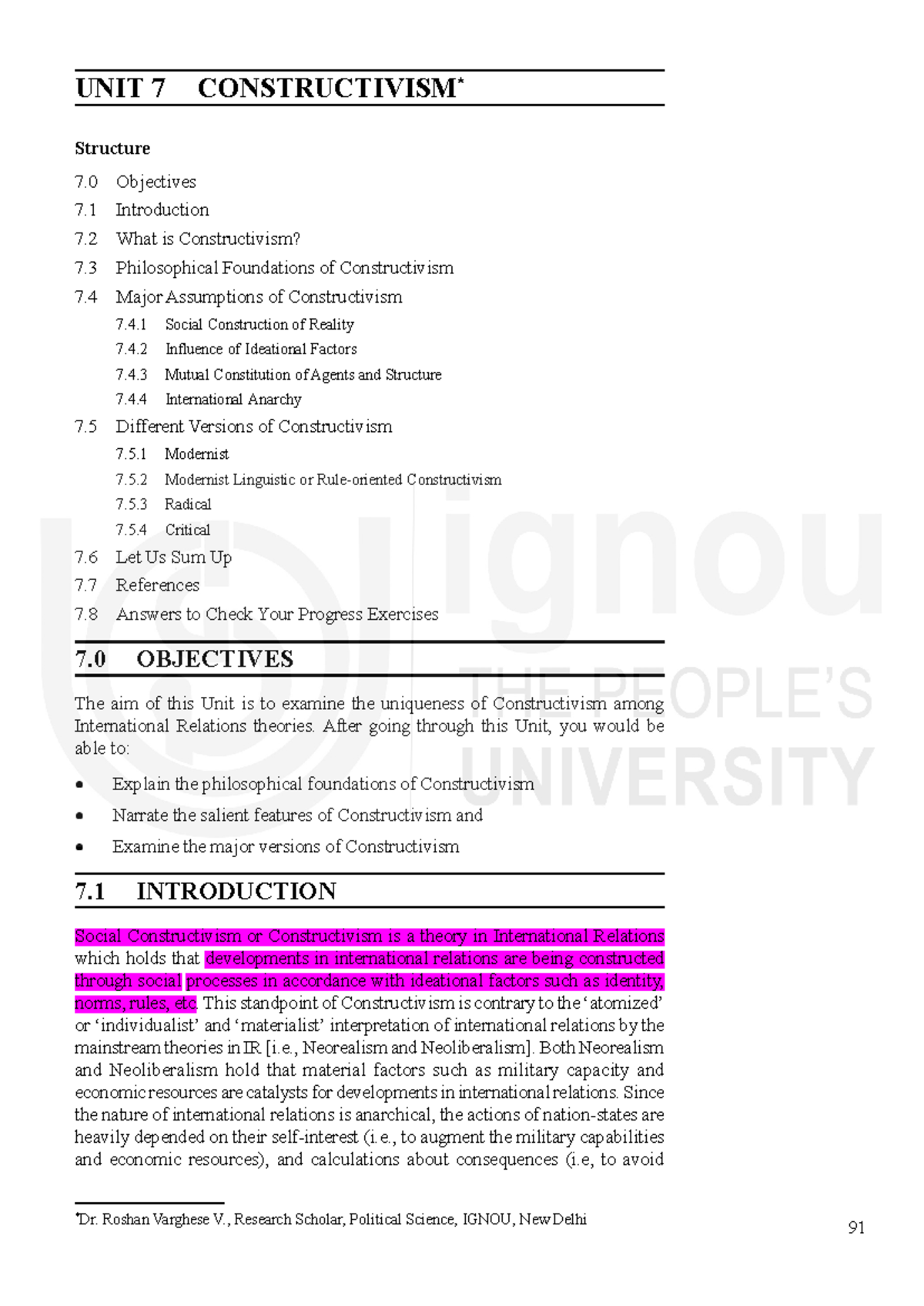 Constructivism in International Relations: Philosophical Foundations ...