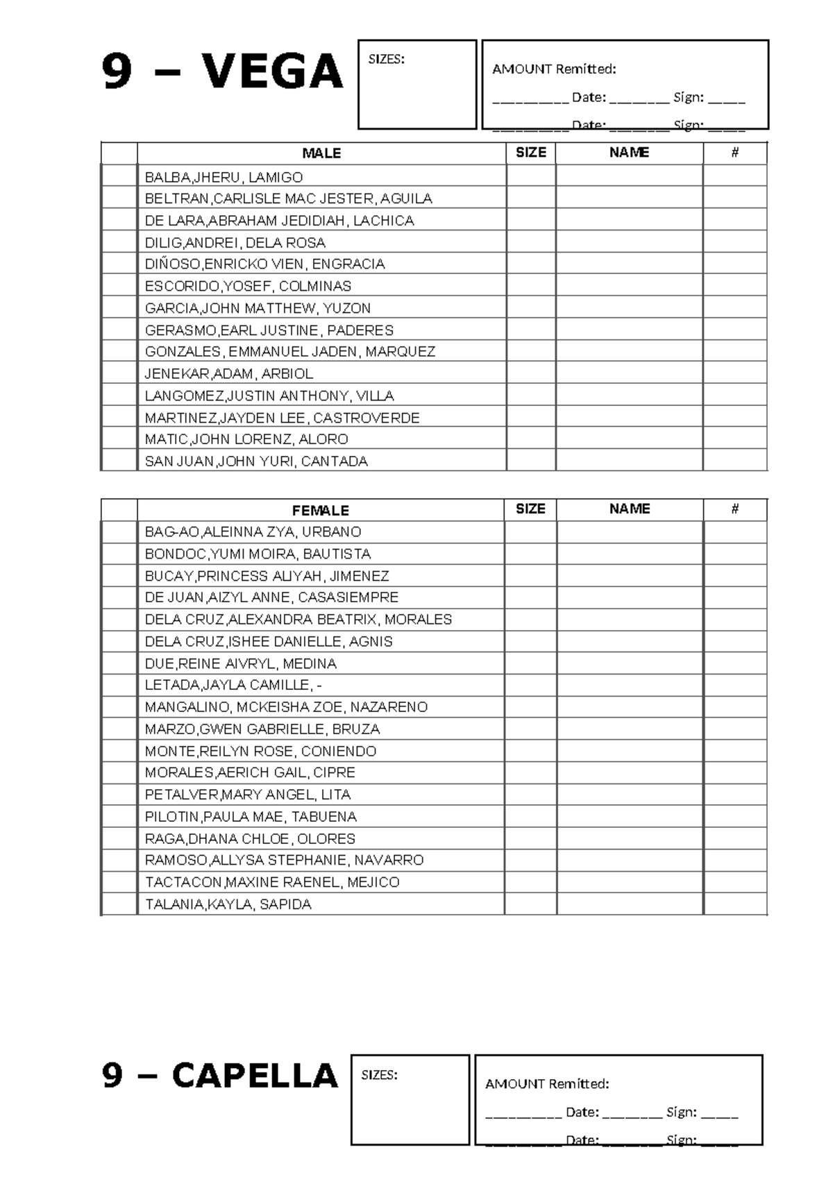 9 - INTRAMS 2025 SIZE LIST SAMPLE - Studocu