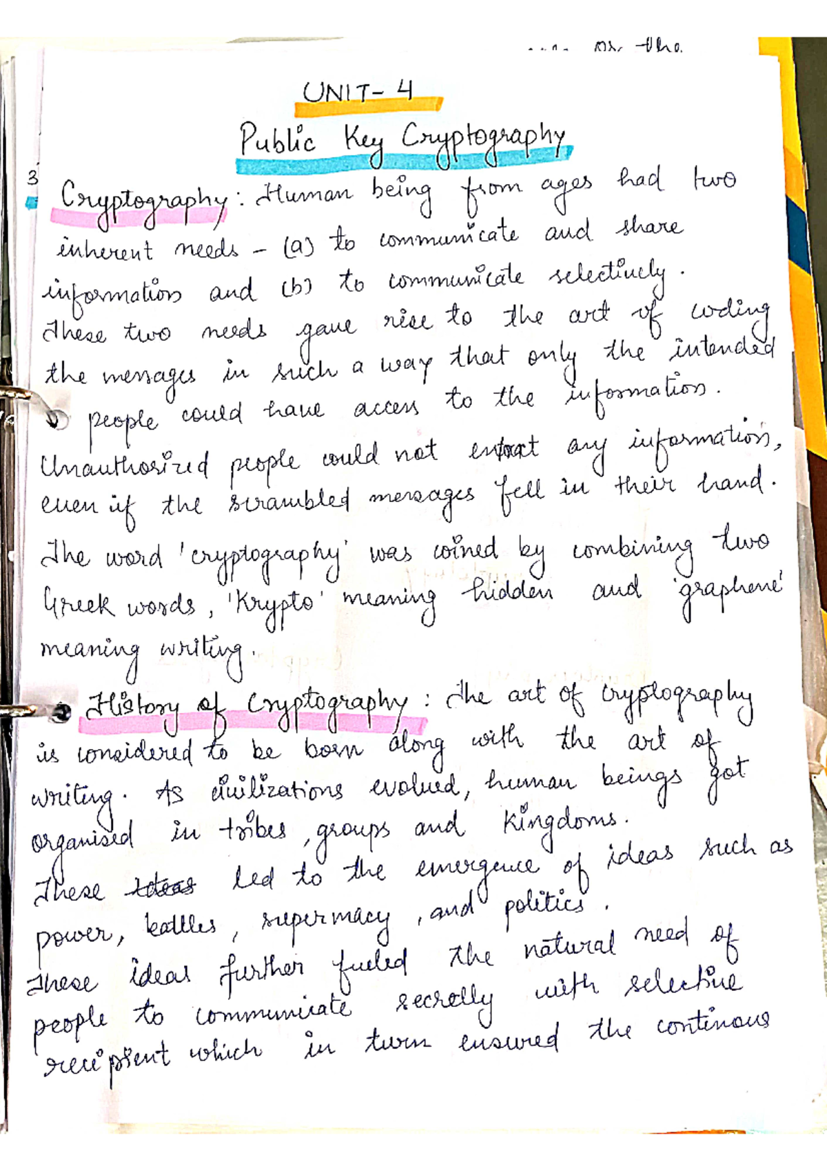 Unit-04 CSS - or, the 4 Public Key Cryptography 3 Cryptography: Human ...