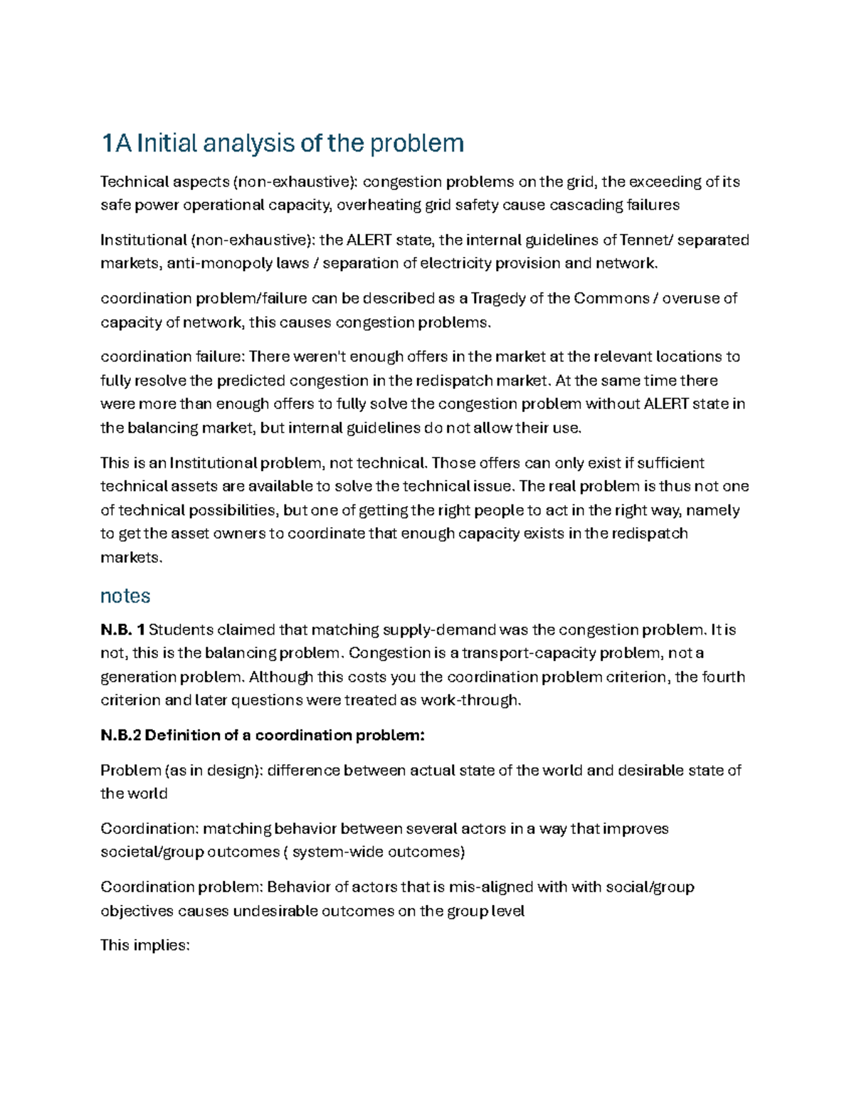 1A Case Study: Analyzing Coordination Problems in TenneT's Grid ...