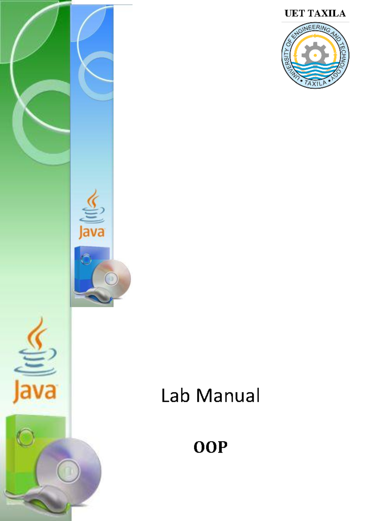 Lab 09 2k19 pdf - uhbkljjklnl - UET TAXILA Lab Manual OOP ####### Engr ...