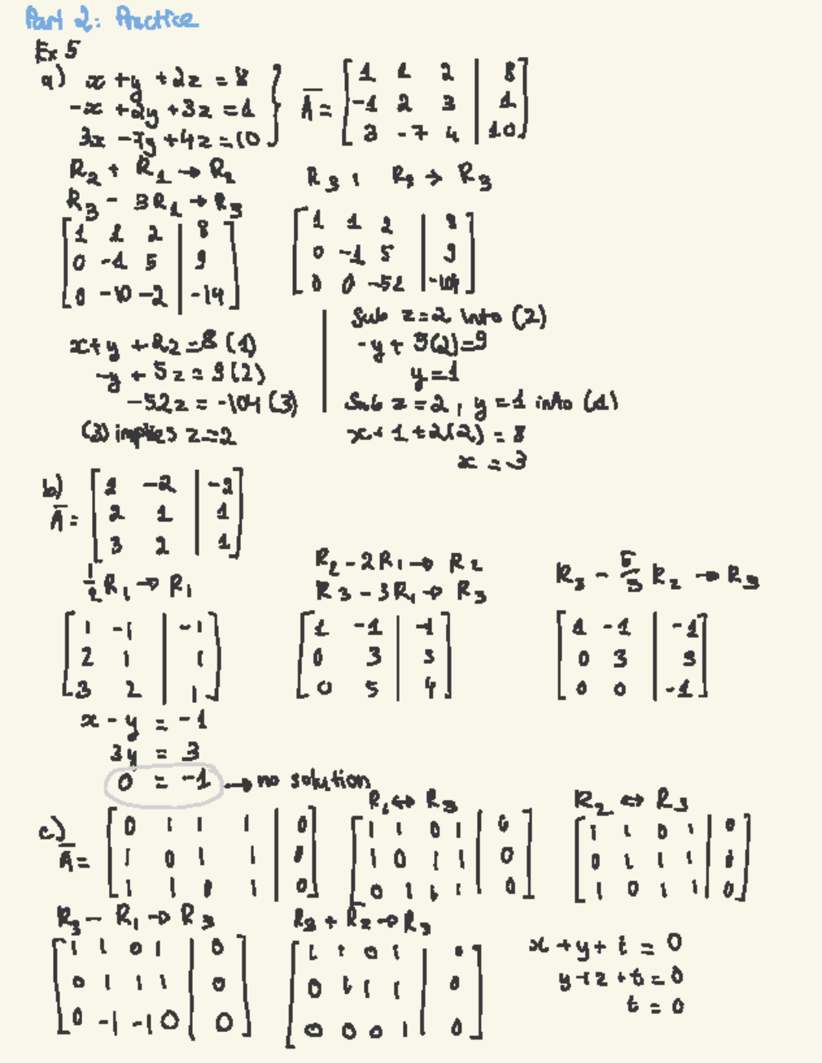 Maths Lecture Notes: Part 2 Practice Exercises - Studocu