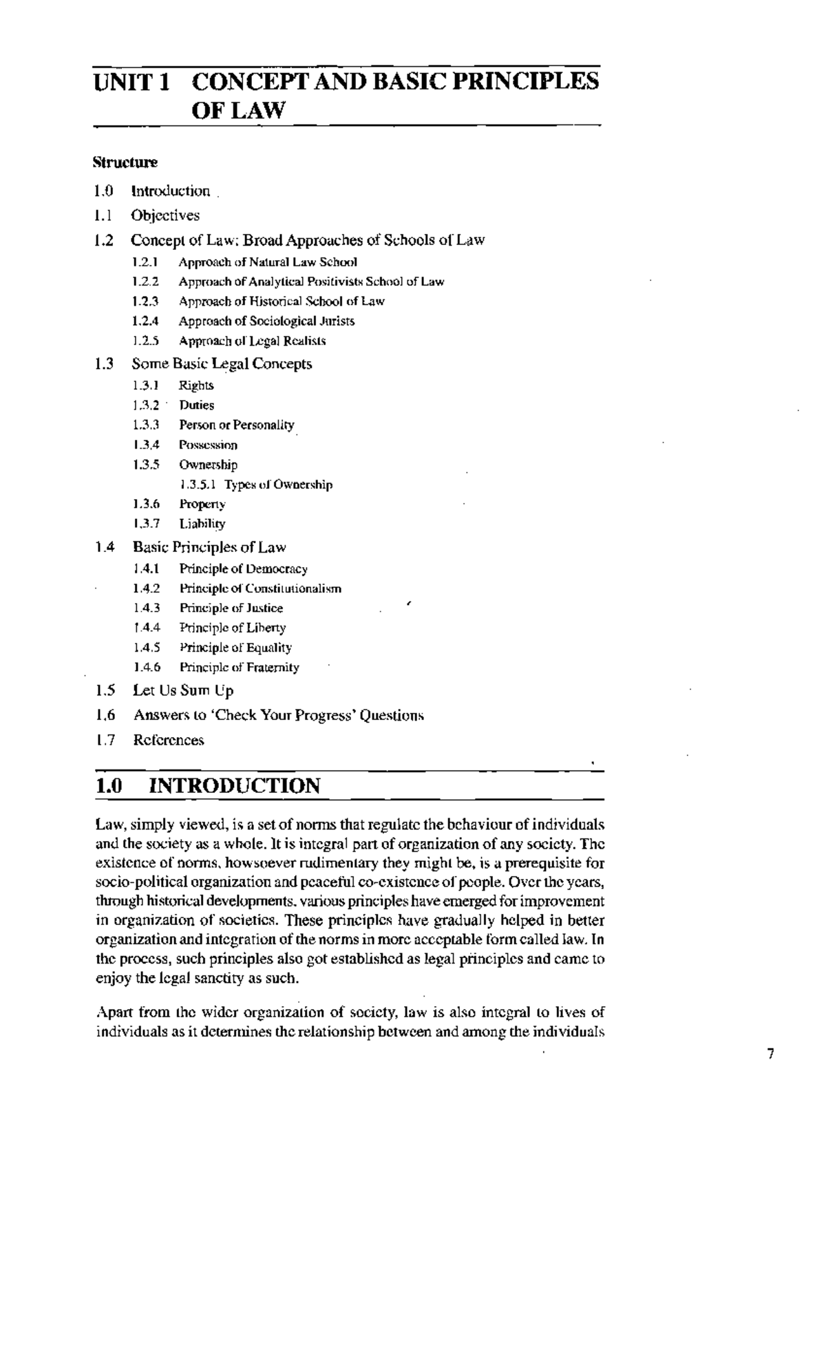 Unit 1: Concepts and Basic Principles of Law - Overview and Approaches ...
