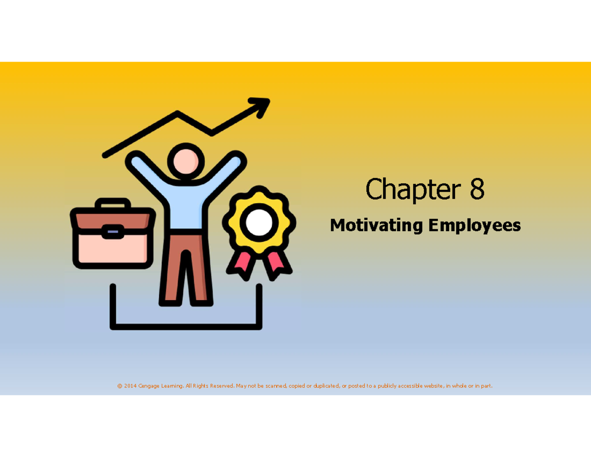 Chapter 9: Motivation - Key Theories and Employee Engagement - Studocu
