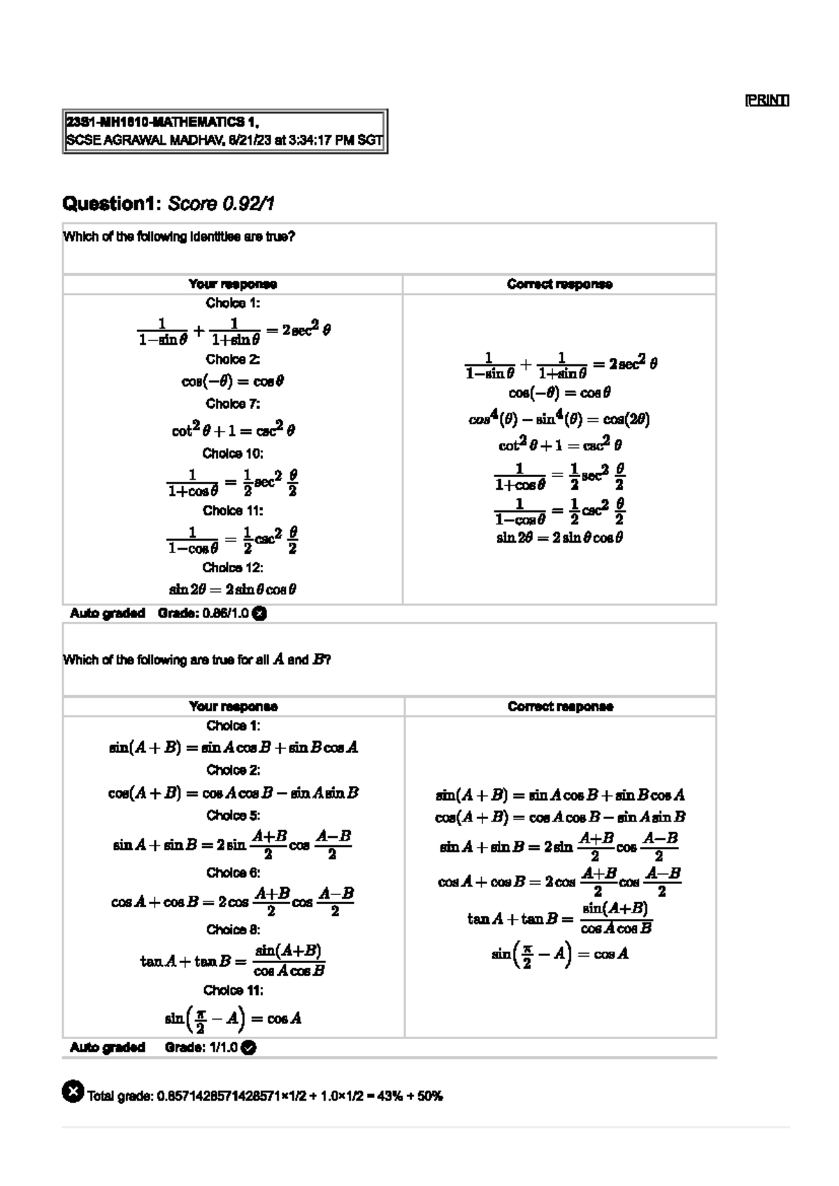 Math 1 revision - Math 1 Fundamentals Answer Key - MH1810 - Studocu
