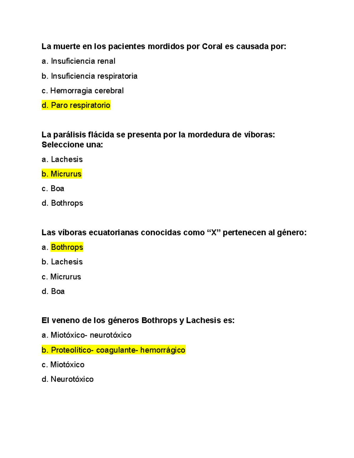 Preguntas Examen Enfermedades Tropicales La Muerte En Los Pacientes