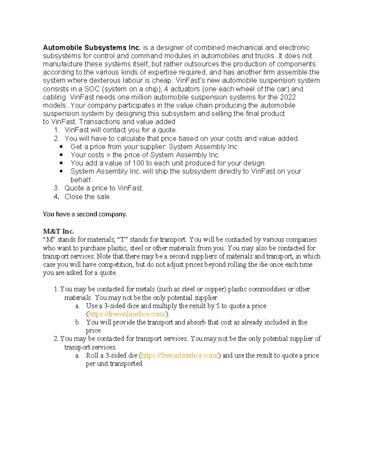 Automobile Subsystems and Supplier Quoting Process Overview - Studocu