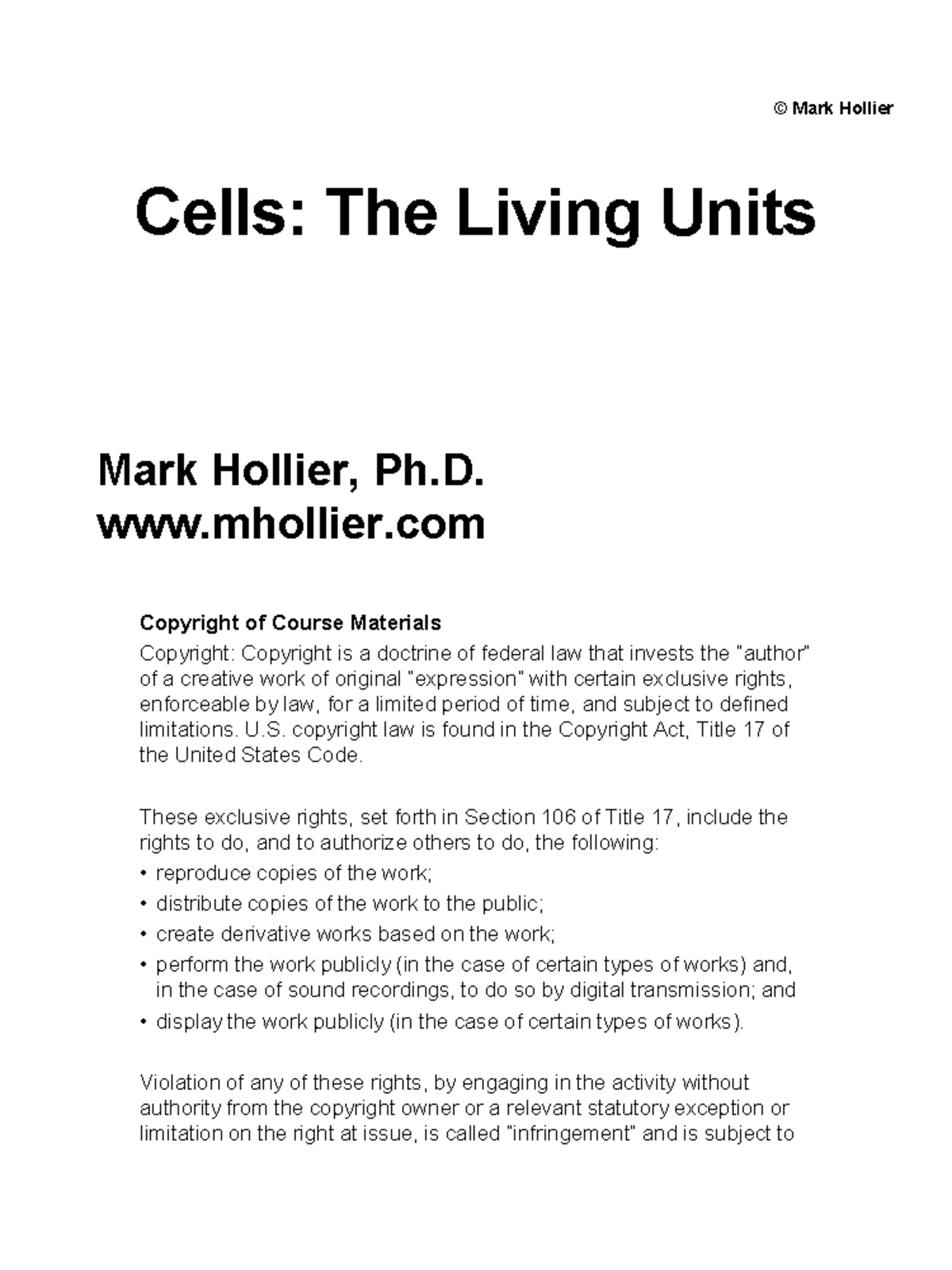 Cell Biology Overview: Structures, Functions & Processes (BIO 101 ...