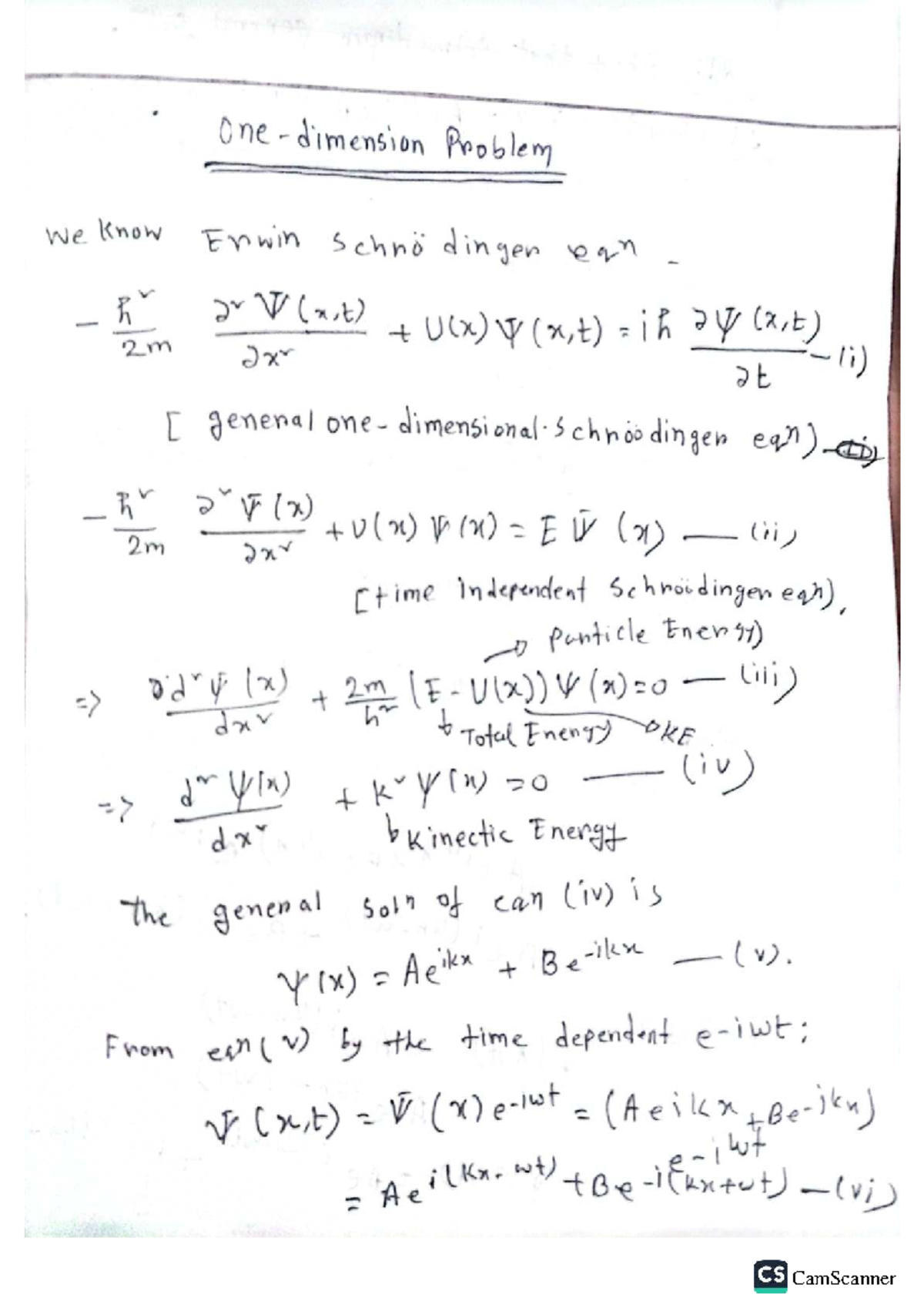 Erwin Schrödinger Equation: Mathematical Problem Solving (PHYS 101 ...