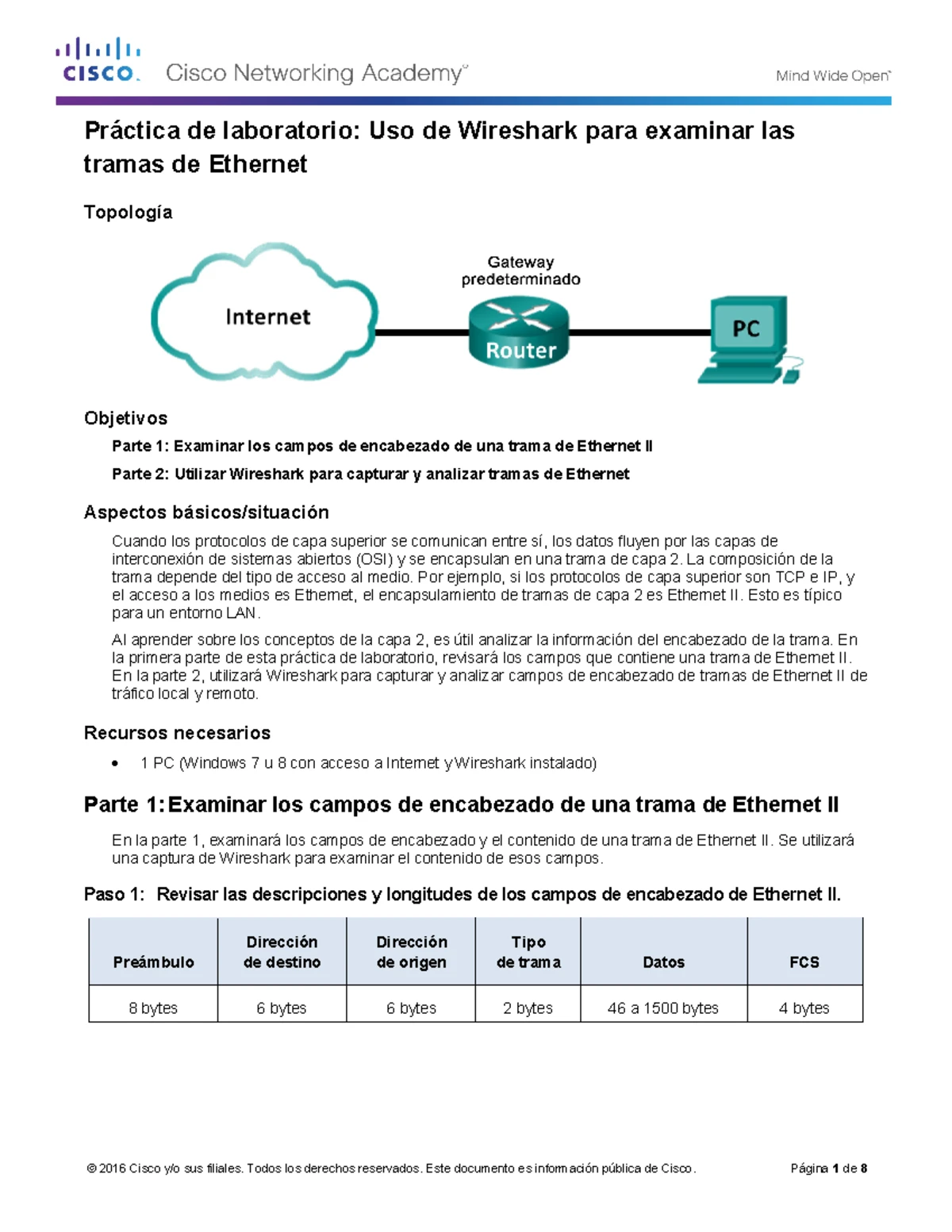Packet Tracer: Conceptos de WAN - Actividad Investigativa - Studocu