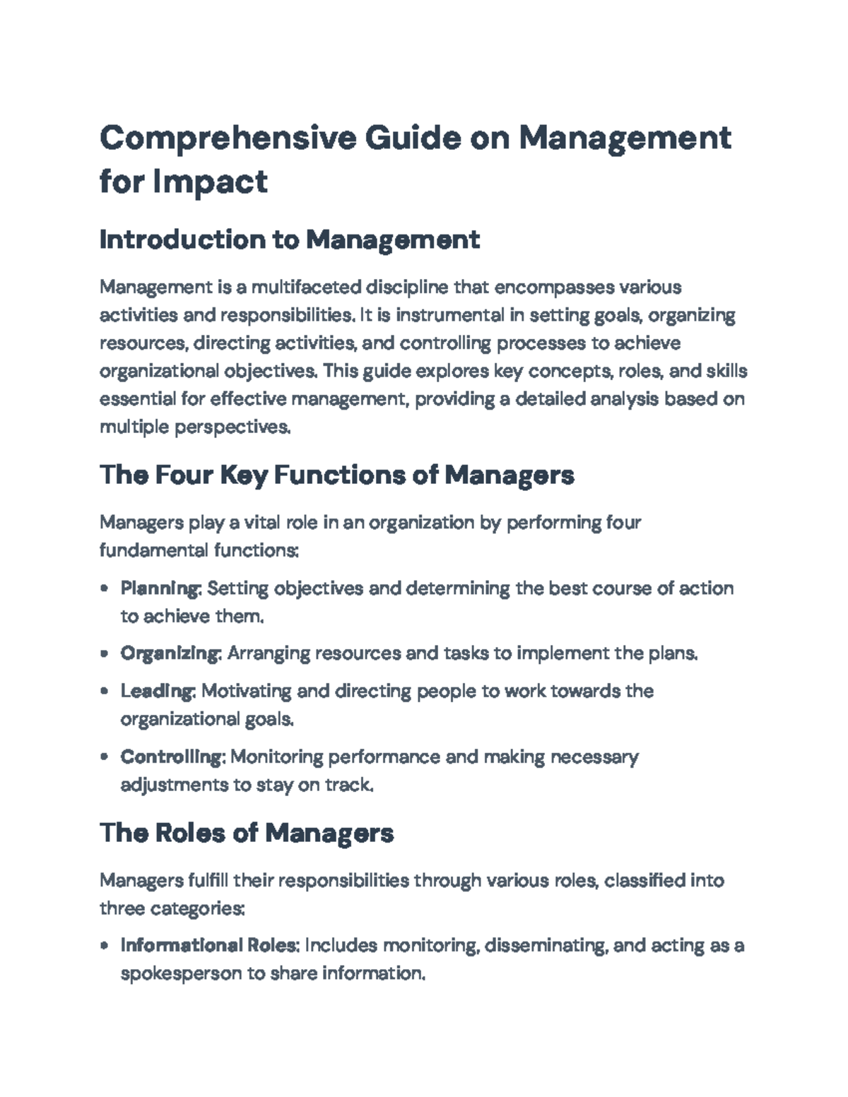 Comprehensive Guide on Management Skills and Best Practices ...