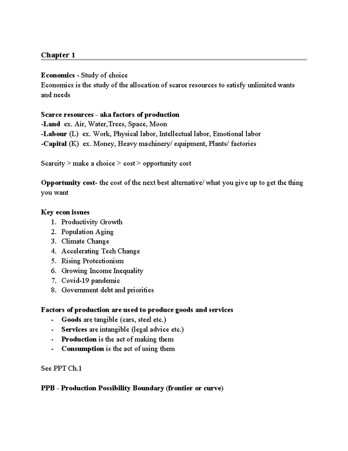 Midterm Study Guide for Economics (ECO 101): Key Concepts & Theories ...