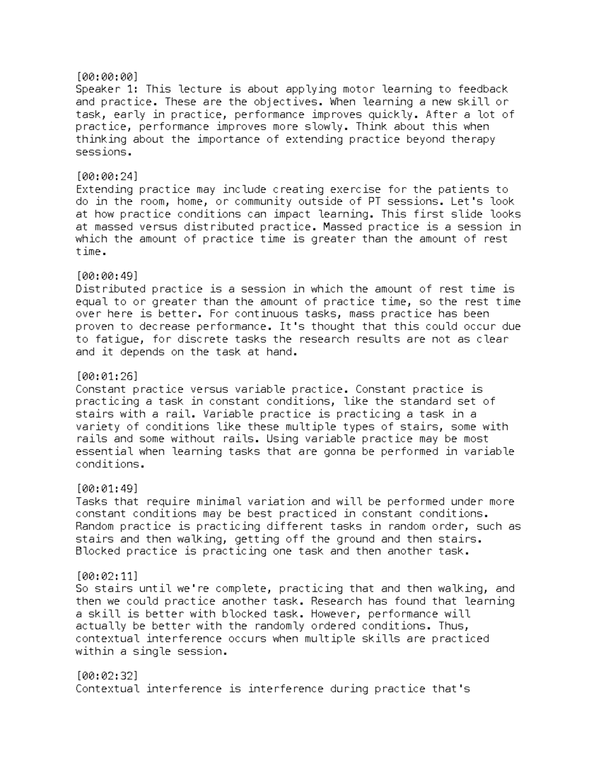 Motor Learning & Practice Techniques in PT: Effectiveness Insights ...