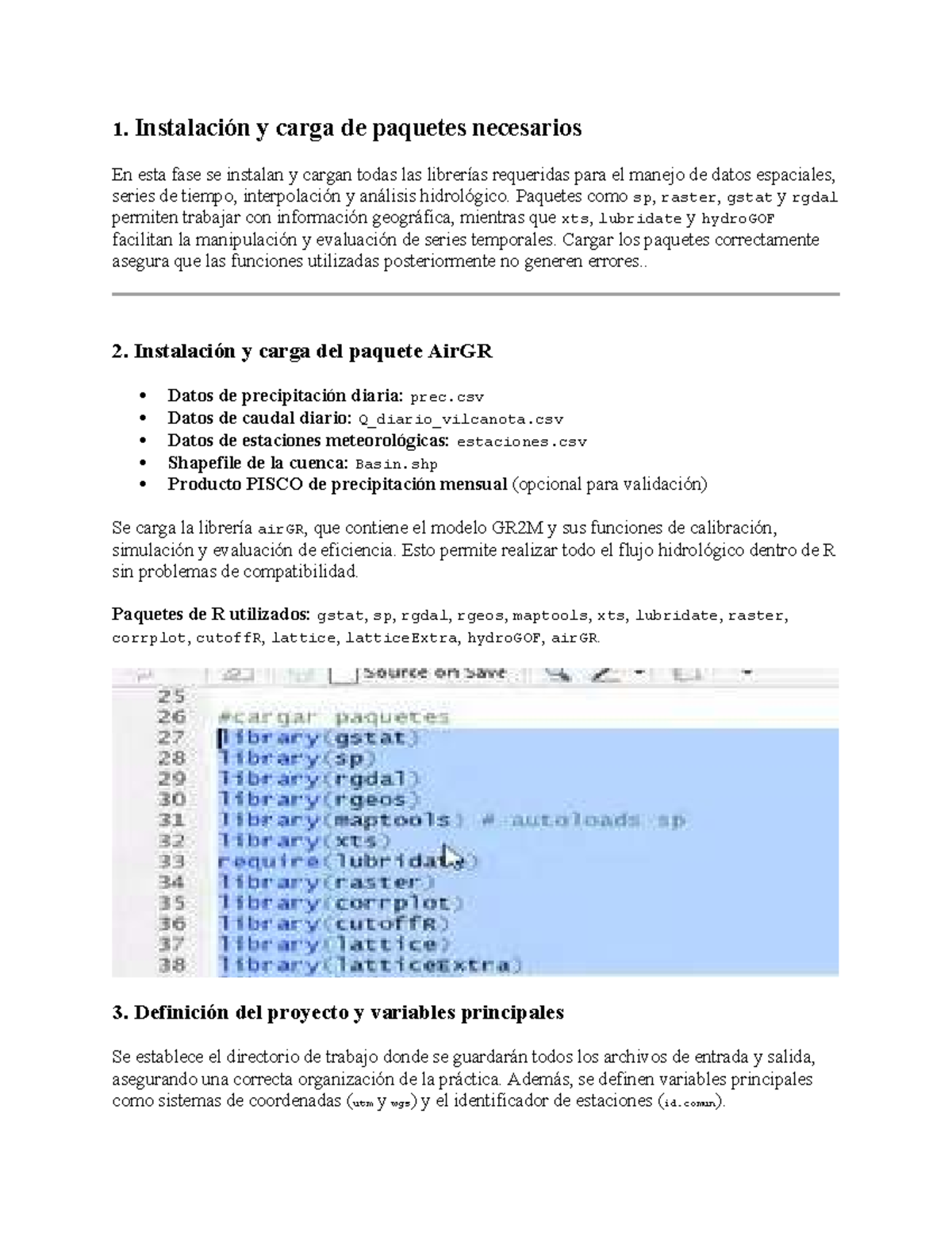 Práctica de Hidrología: Instalación y Modelamiento con R (Borrador ...