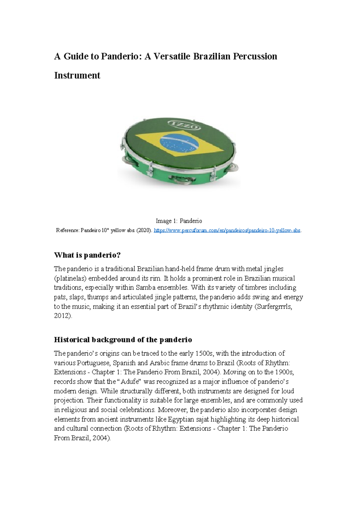 A Comprehensive Guide to the Pandeiro: Brazil's Iconic Percussion ...