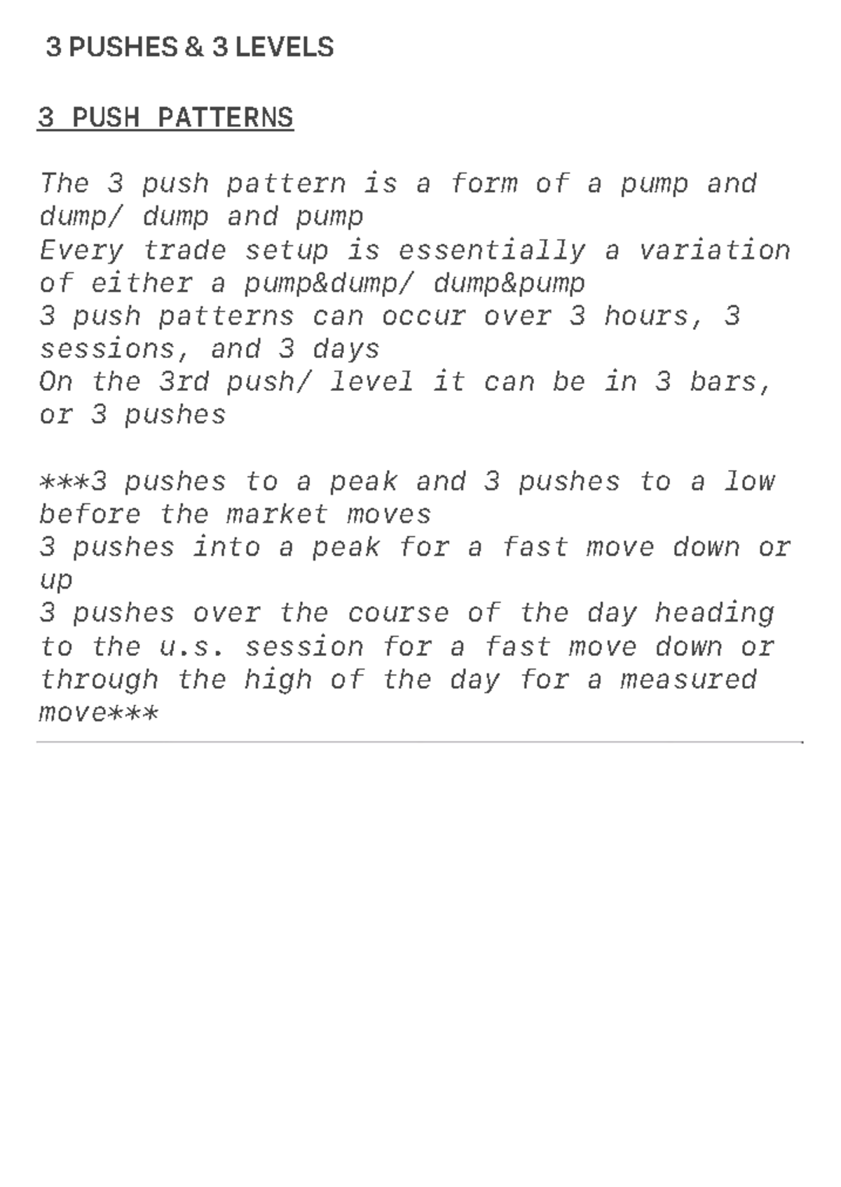 3 Pushes 3 Levels - test - 3 PUSHES & 3 LEVELS 3 PUSH PATTERNS The 3 ...