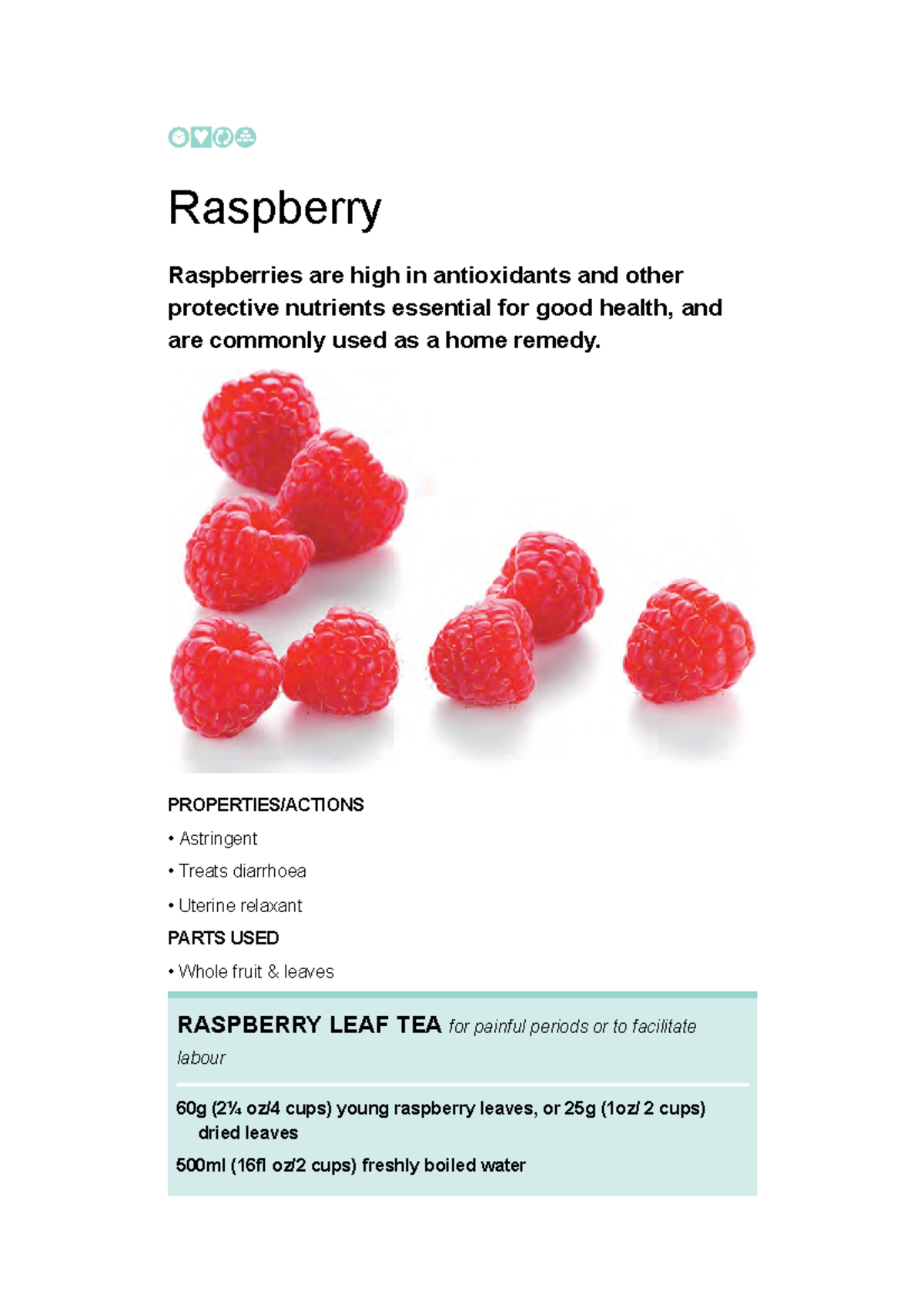 Natures Pharmacy-7 - Raspberry Raspberries are high in antioxidants and ...