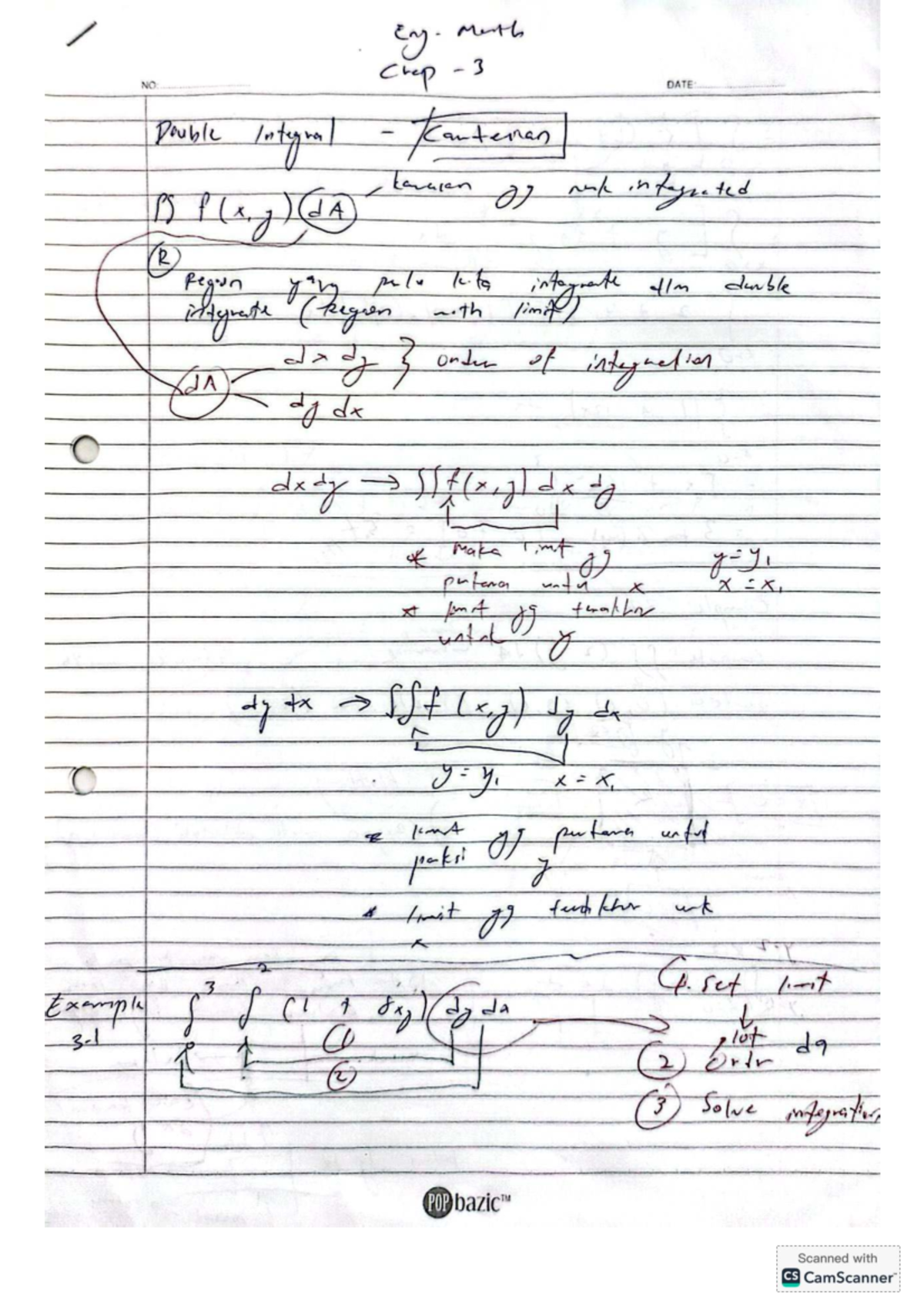 Double Integral Concepts and Examples for Eng. Month NO: Crep - Studocu