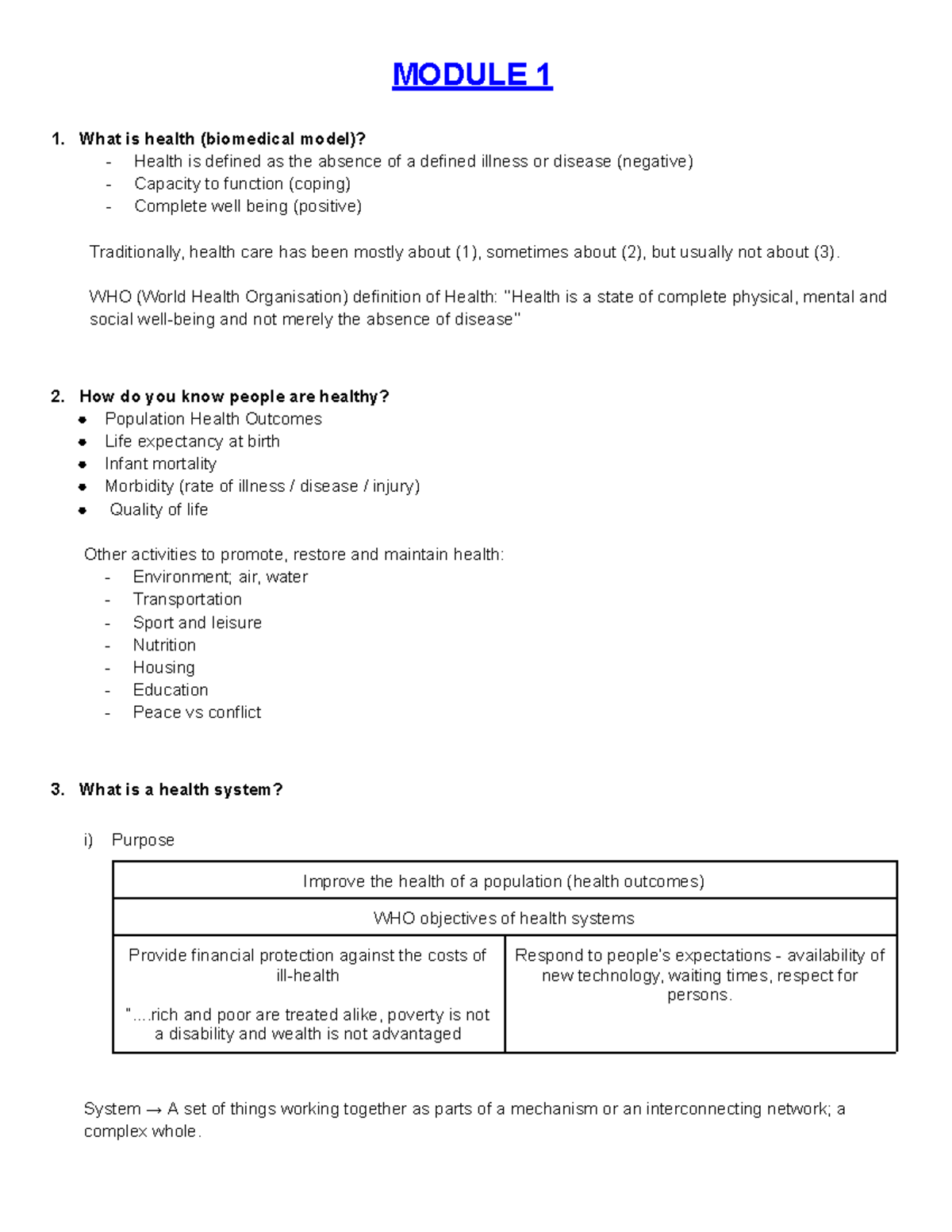 Poplhlth 101 Final Exam Study Guide: Health Systems and Economics - Studocu
