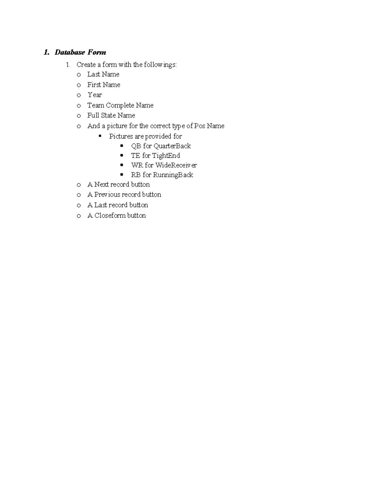 Database Form Examples - Business Computing Skills - 1. Database Form 1 ...
