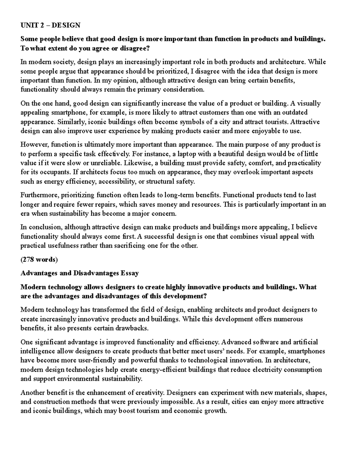UNIT 2 DESIGN: The Importance of Function Over Aesthetics in Design ...