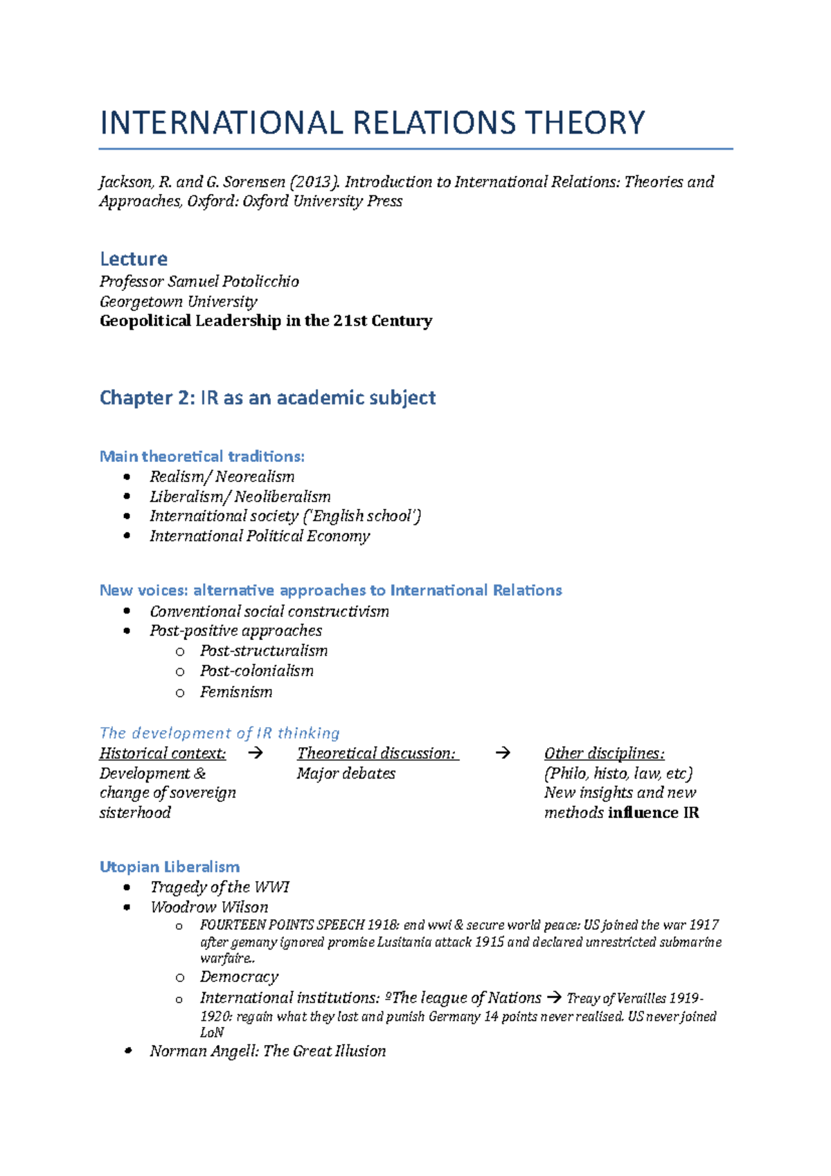 International Relations Theory all chapters - INTERNATIONAL RELATIONS ...