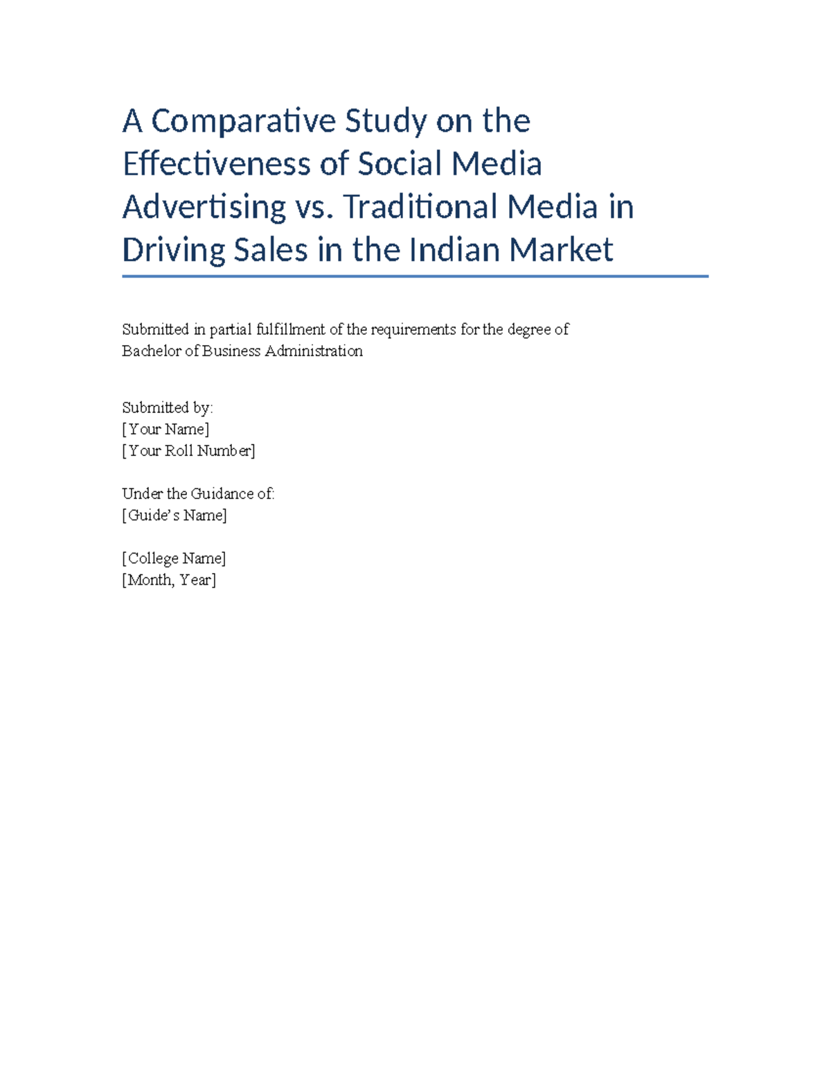Final Project: Comparative Study of Social Media vs Traditional ...