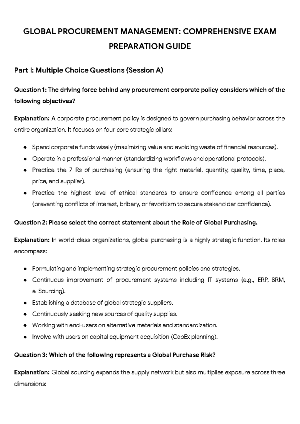 ビジネス・経済 Procurement Professional ManagementGuide GPM 101: Comprehensive Exam Prep Guide - Multiple Choice Questions