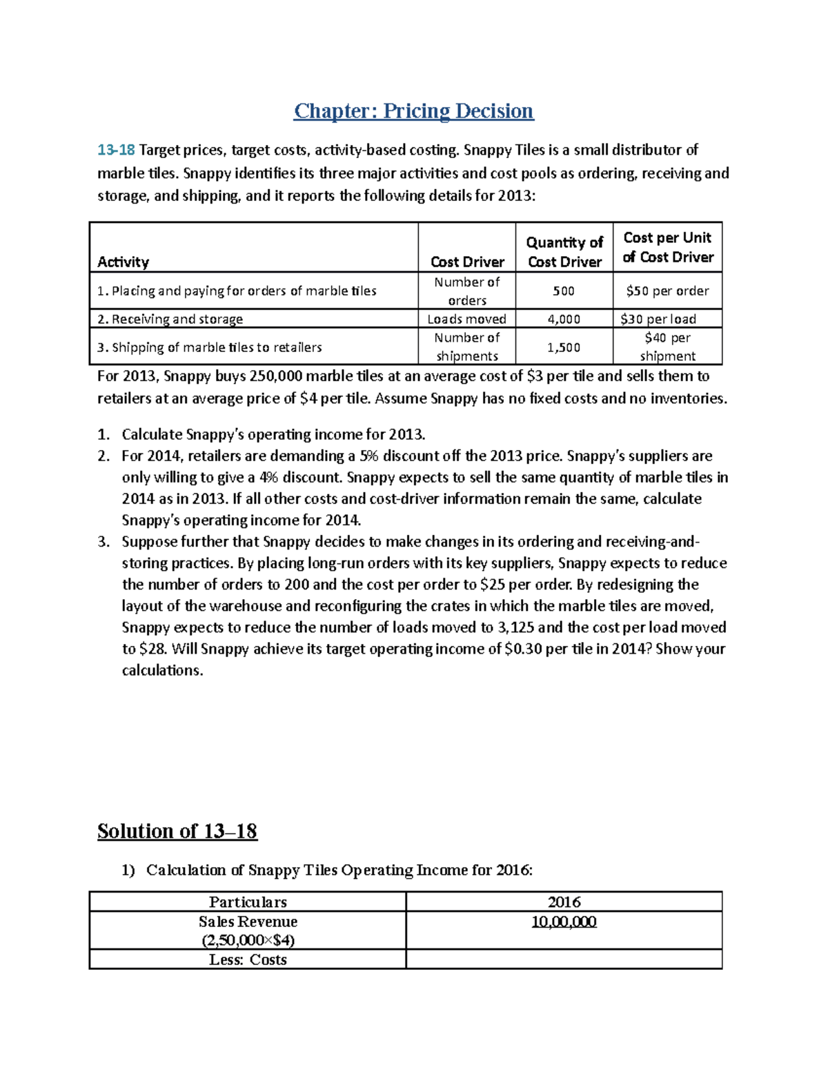 Pricing Decision and Cost Management Analysis - A Comprehensive Review ...