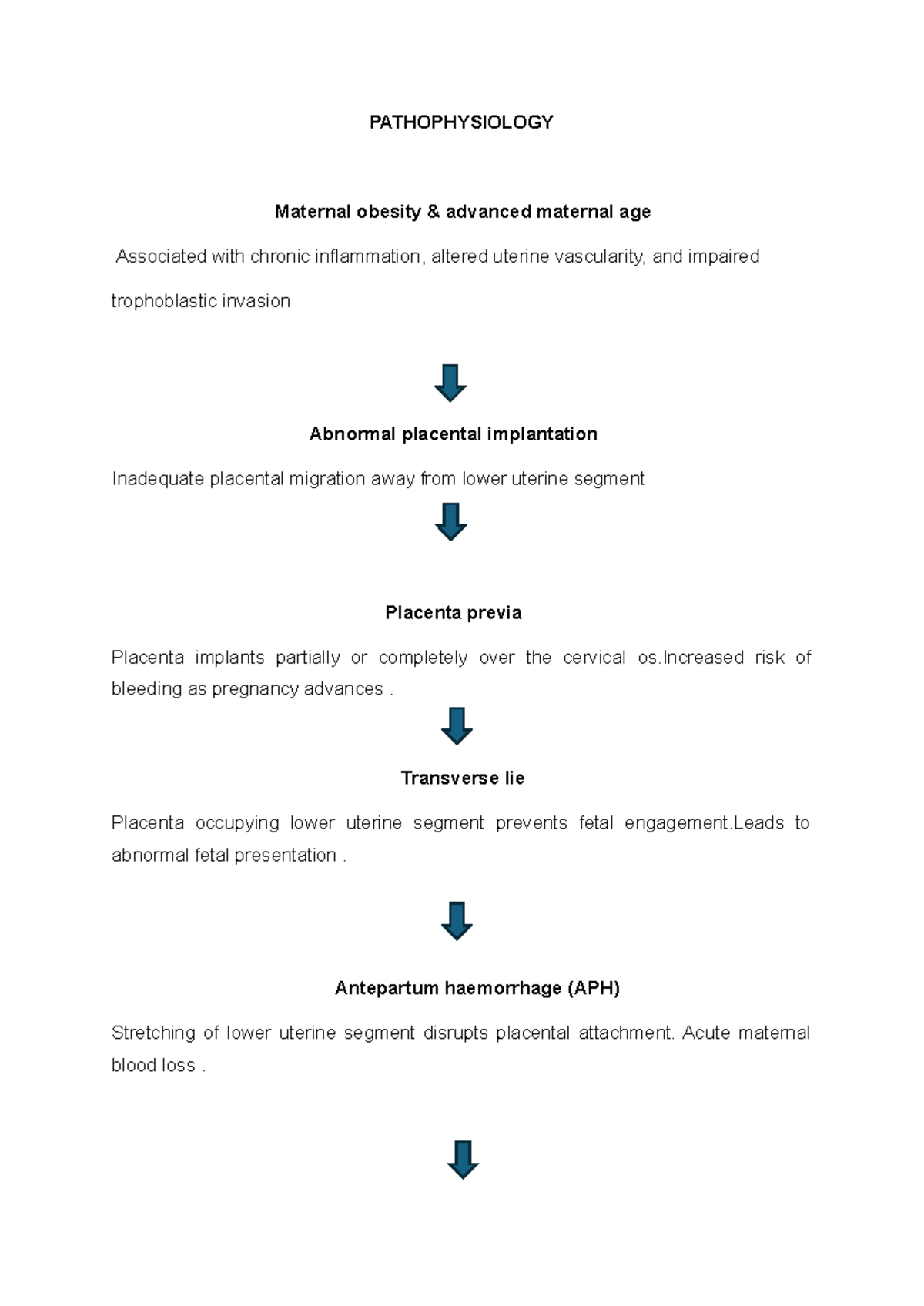 PATHOPHYSIOLOGY: Maternal Obesity & Age Effects on Pregnancy Outcomes ...