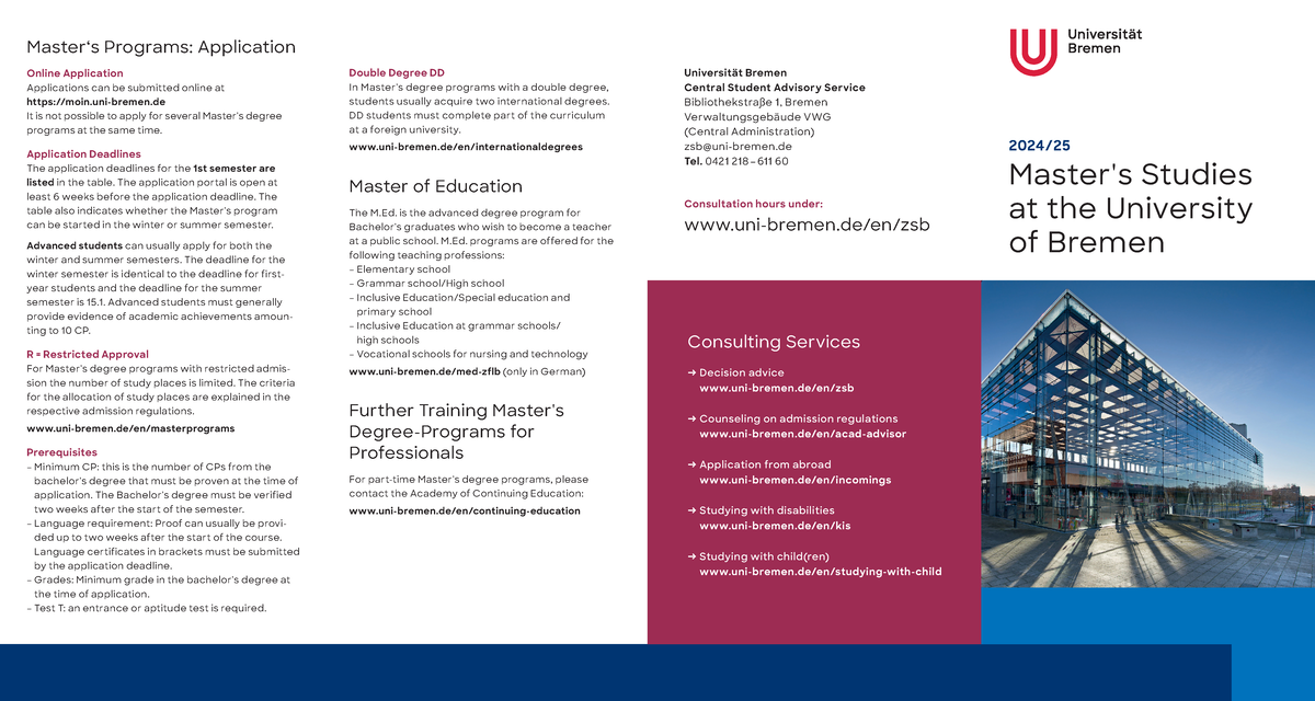 All Master program - Master‘s Programs: Application Online Application ...