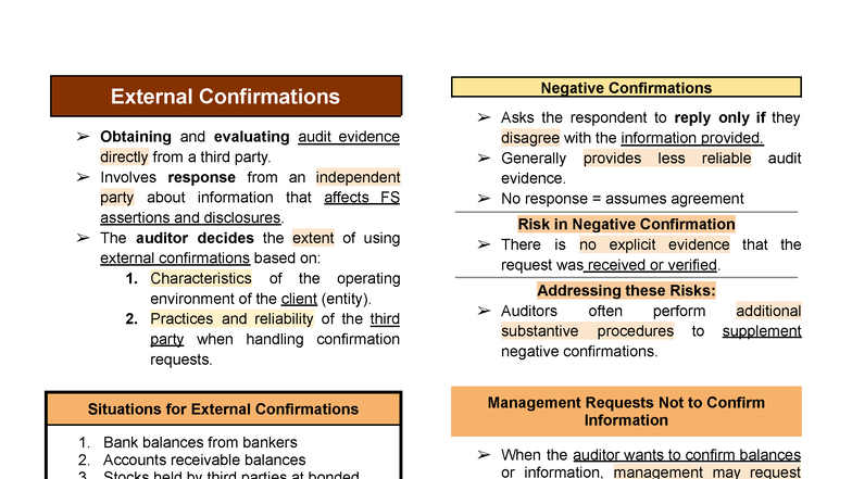 AAP Notes - Substantive Procedures and External Confirmations in ...