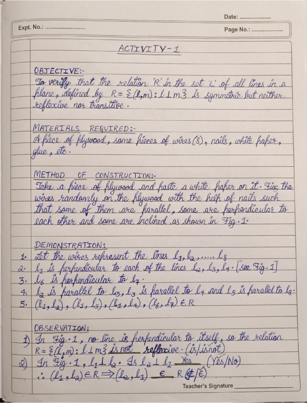 Mathematics Activity Report: Exploring Relations and Functions - Studocu