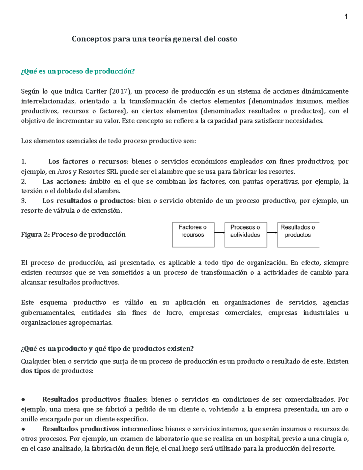 Fundamentos del análisis de costos 1 - Conceptos para una teoría ...