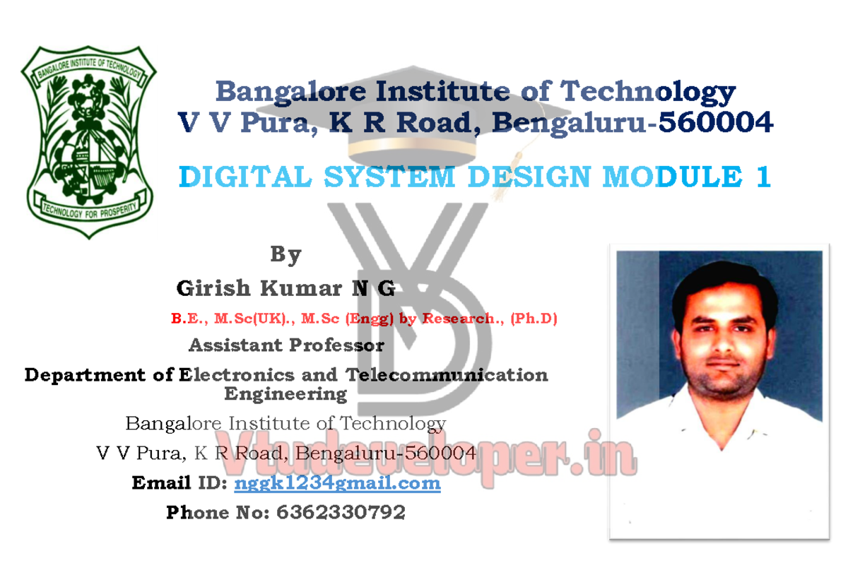 Digital System Design (DSDV) Module 1 Notes - BIT - Studocu