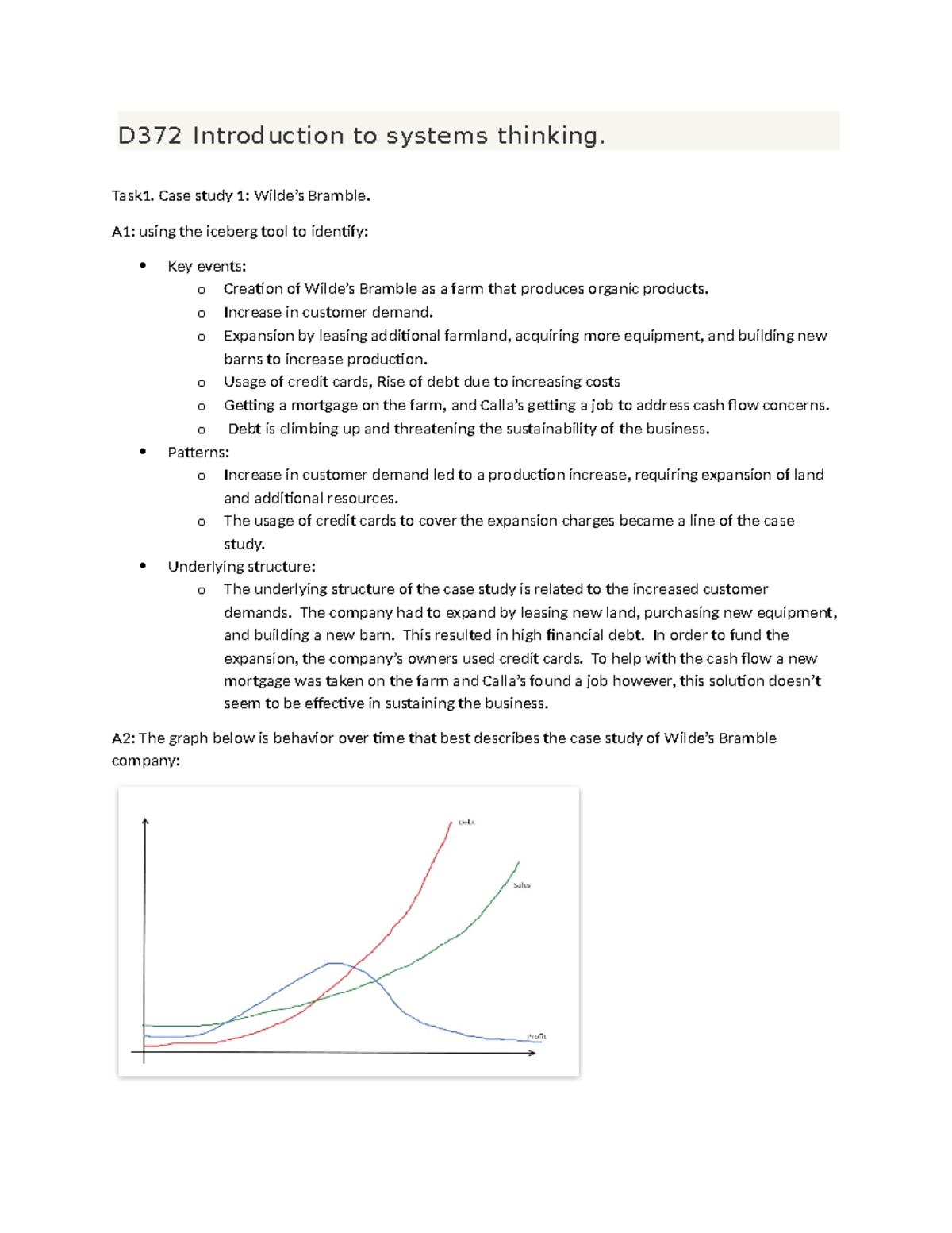 D372 TASK 1 - D372 TASK 1 - D372 Introduction to systems thinking ...