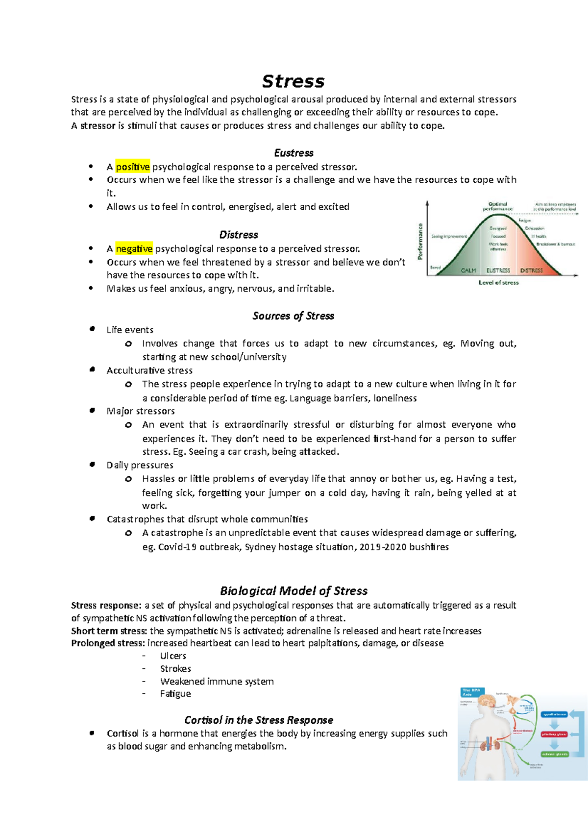 Psych 101: Comprehensive Stress Psychology Notes and Models - Studocu