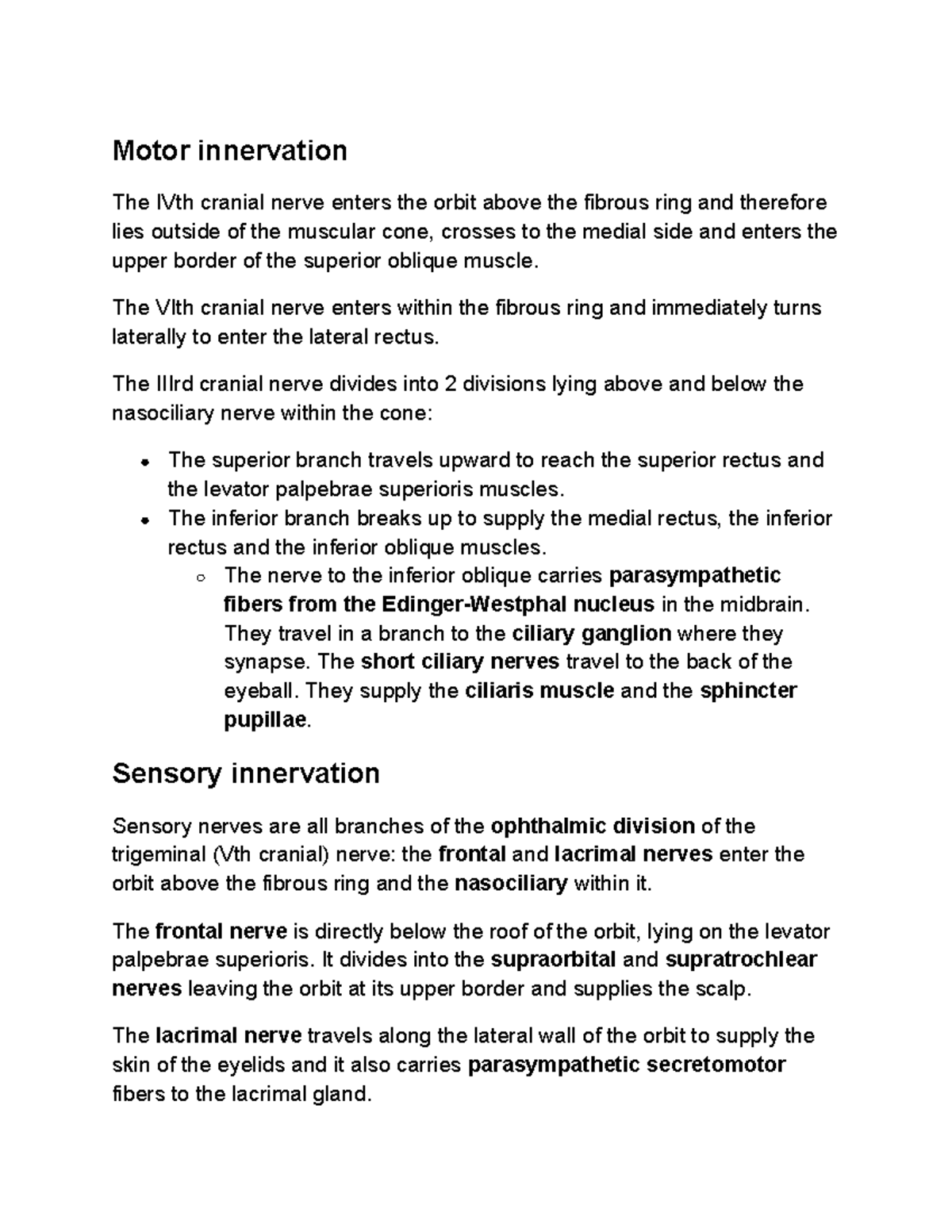 Head and Neck Anatomy Notes (Final Exam) 11 - Studocu
