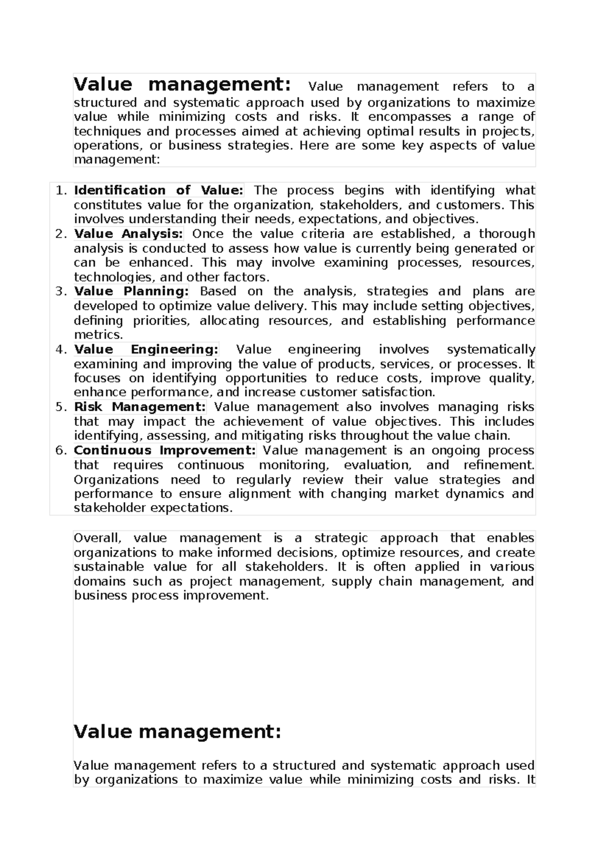 08-Value Engineering: Maximizing Value & Minimizing Costs - Studocu