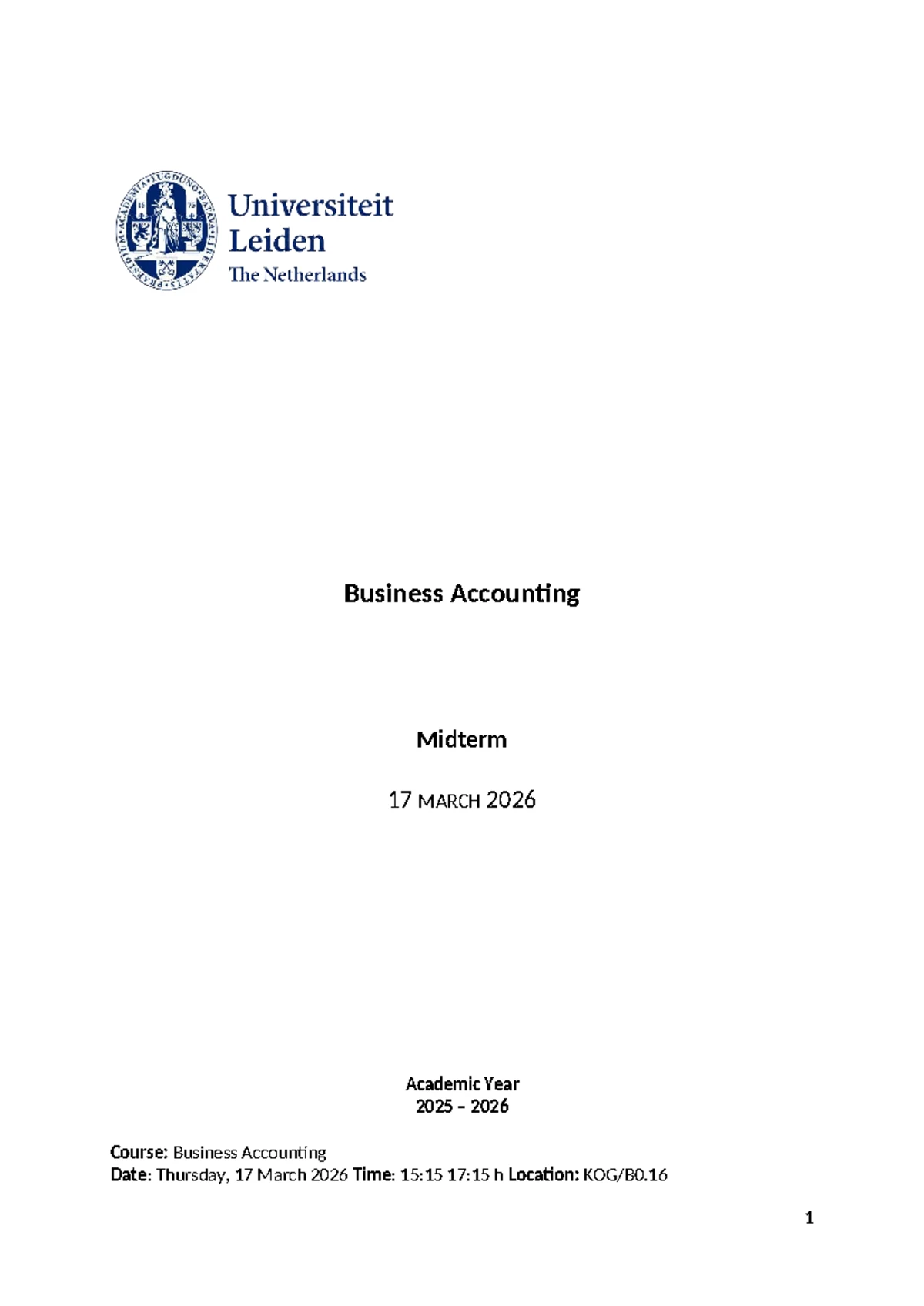 Lecture Week 1: Introduction to Business Reporting Concepts