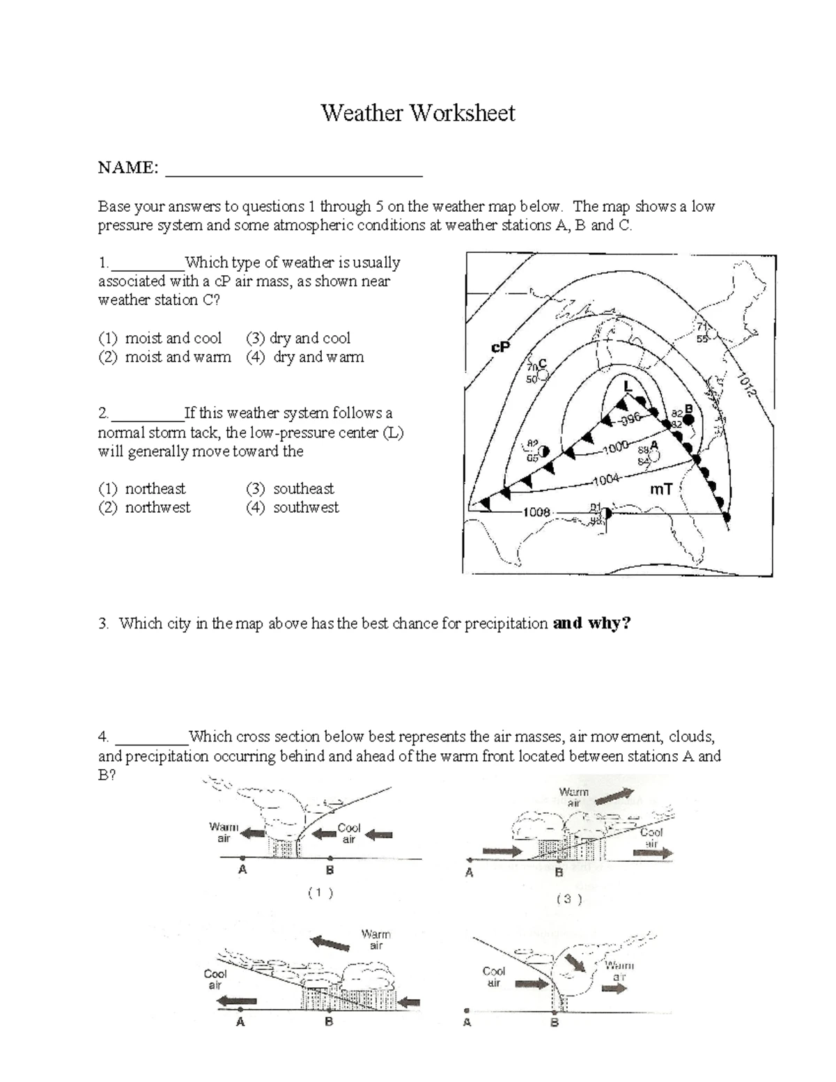 Upperair Analysis Lab: Examining Atmospheric Changes (DLESE) - Studocu