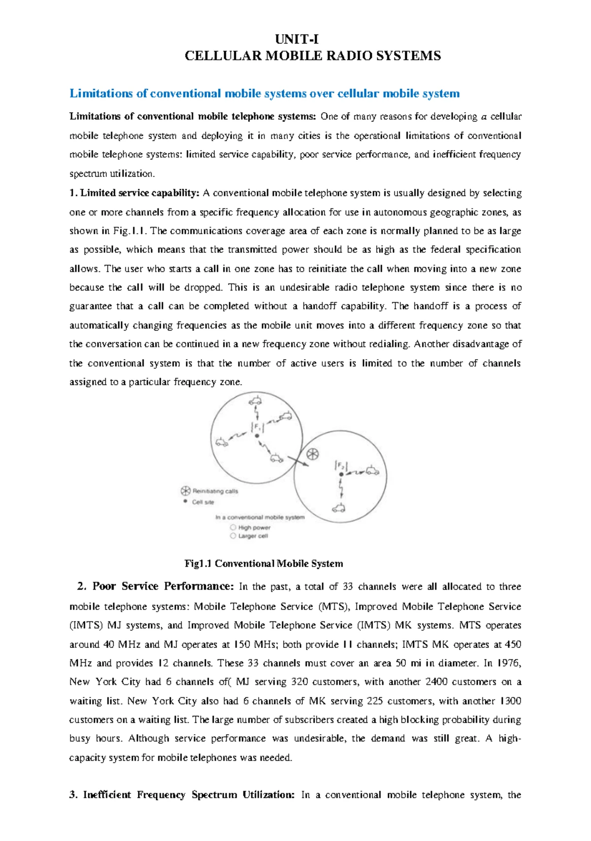 AMPS and ETACS Overview: Evolution of Cellular Systems (Wc Notes) - Studocu