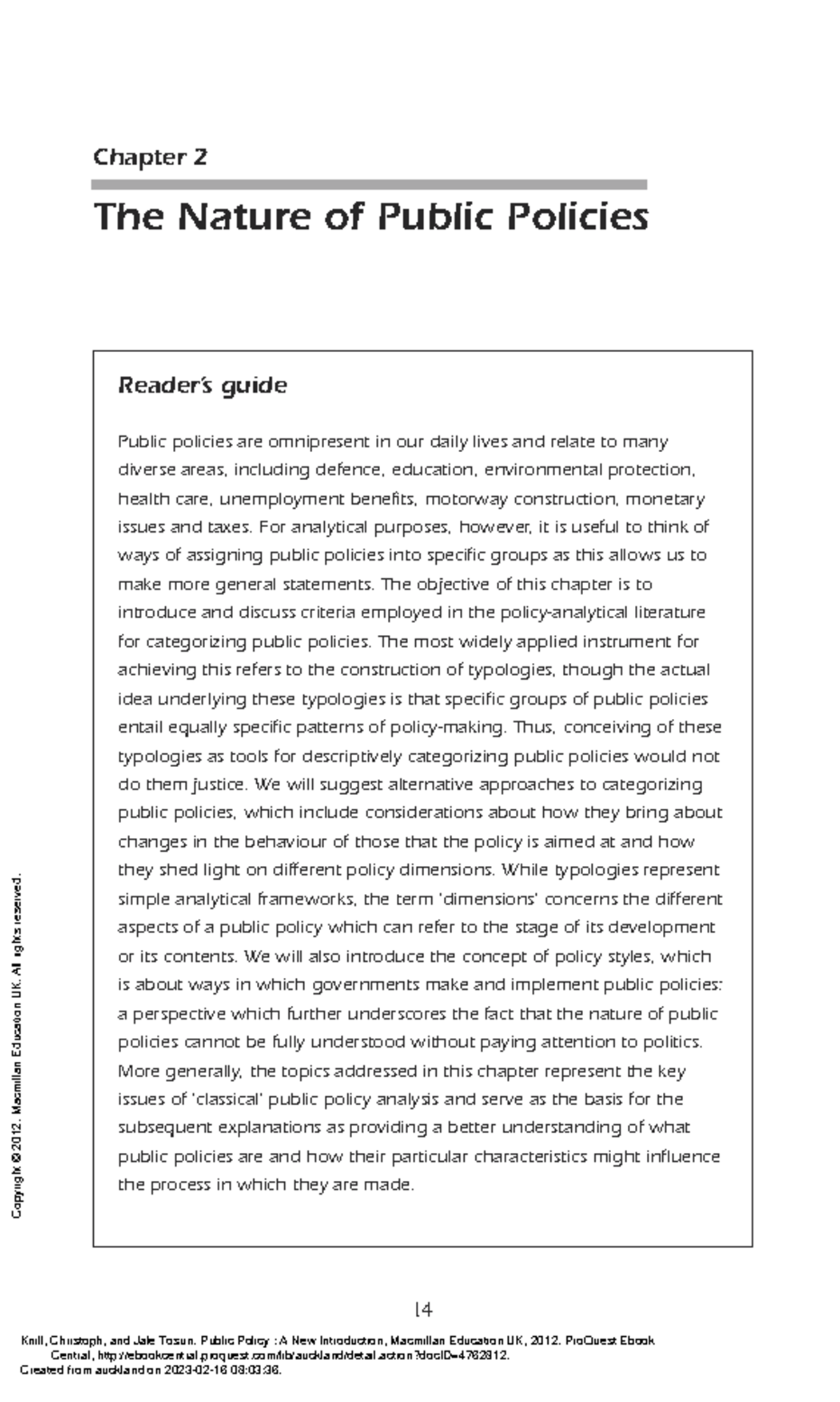 Public Policy A New Introduction - Chapter 2: Understanding Policy ...