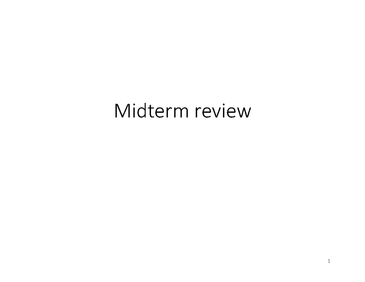 Week 5 Midterm Review ELEC275 annotated - Midterm review MIDTERM WHEN ...