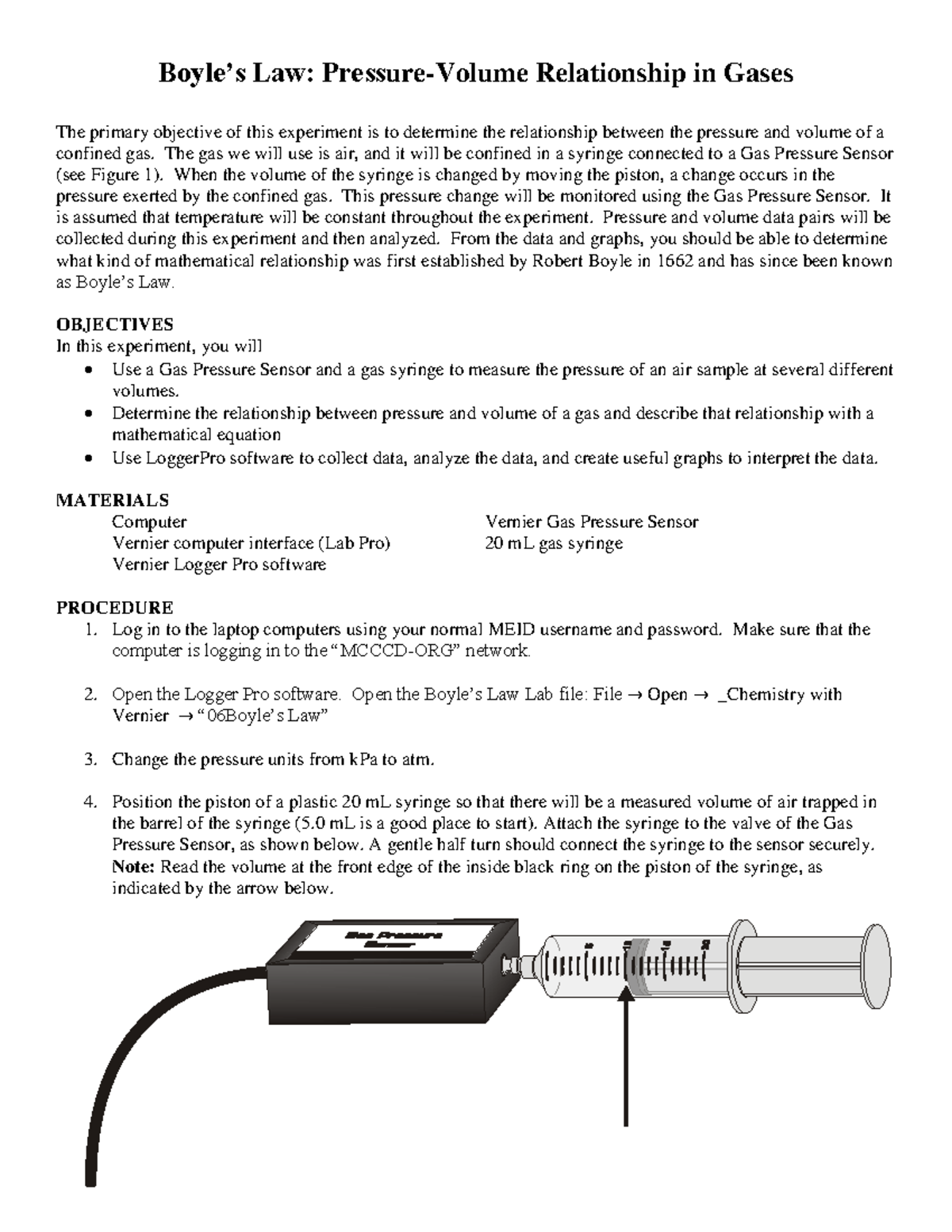 Boyle's Law Lab Experiment Guide: Understanding Pressure-Volume ...