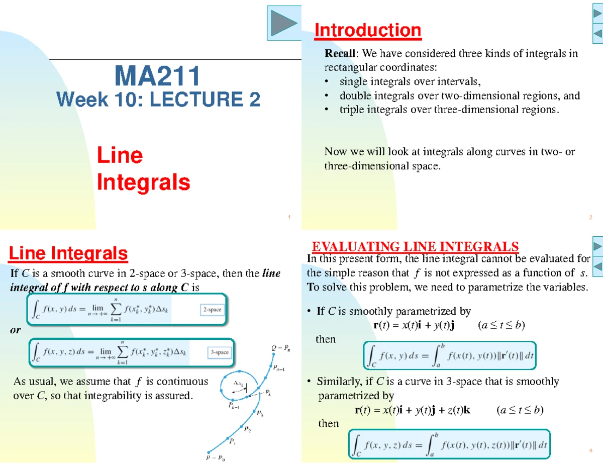 MA211 Week 12: Lecture 1 - Surface Integrals Overview and Examples ...