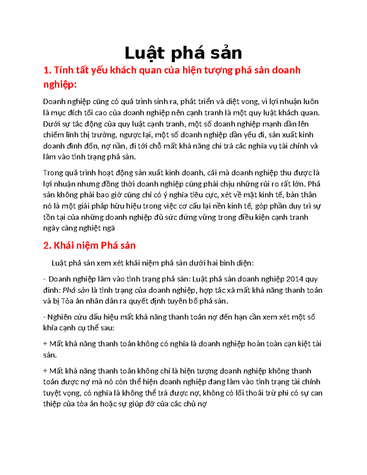 Luật Phá Sản: Tổng Quan và Phân Loại theo Doanh Nghiệp - Document Preview